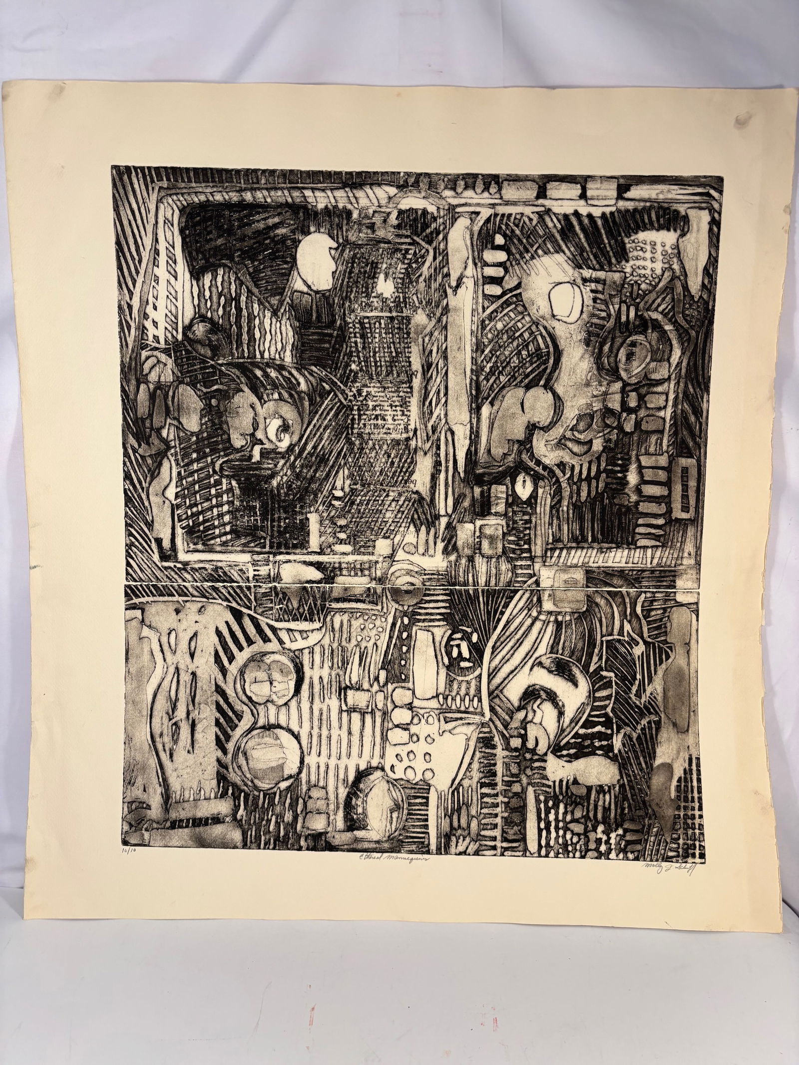 Molly J. Schiff (1927–2018), Abstract Composition (Woodcut Print), Limited Edition 10/10 (1 of 14)
