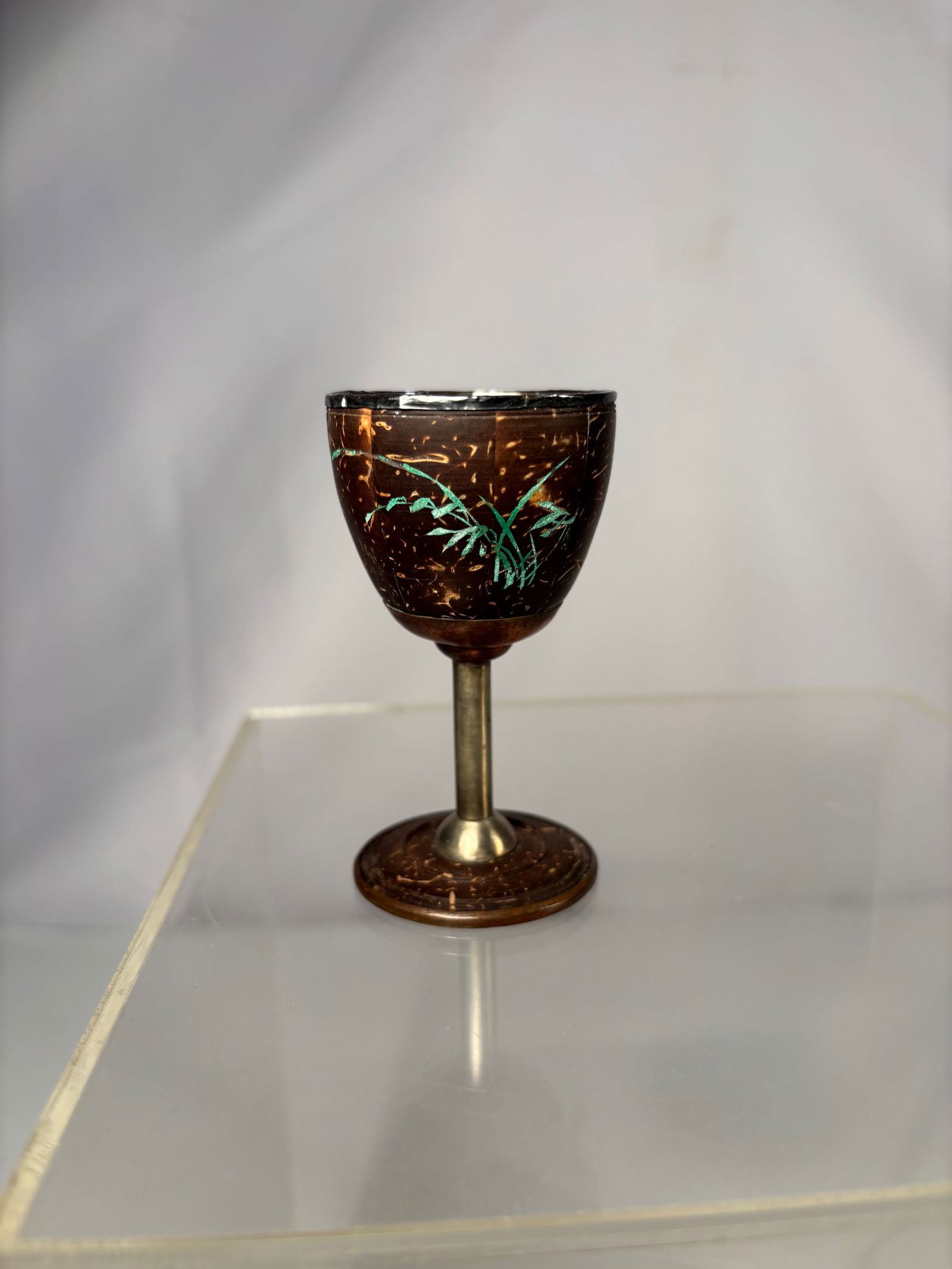 Chinese Silver-Mounted Coconut Shell Goblet with Silver-Lined Interior (1 of 11)