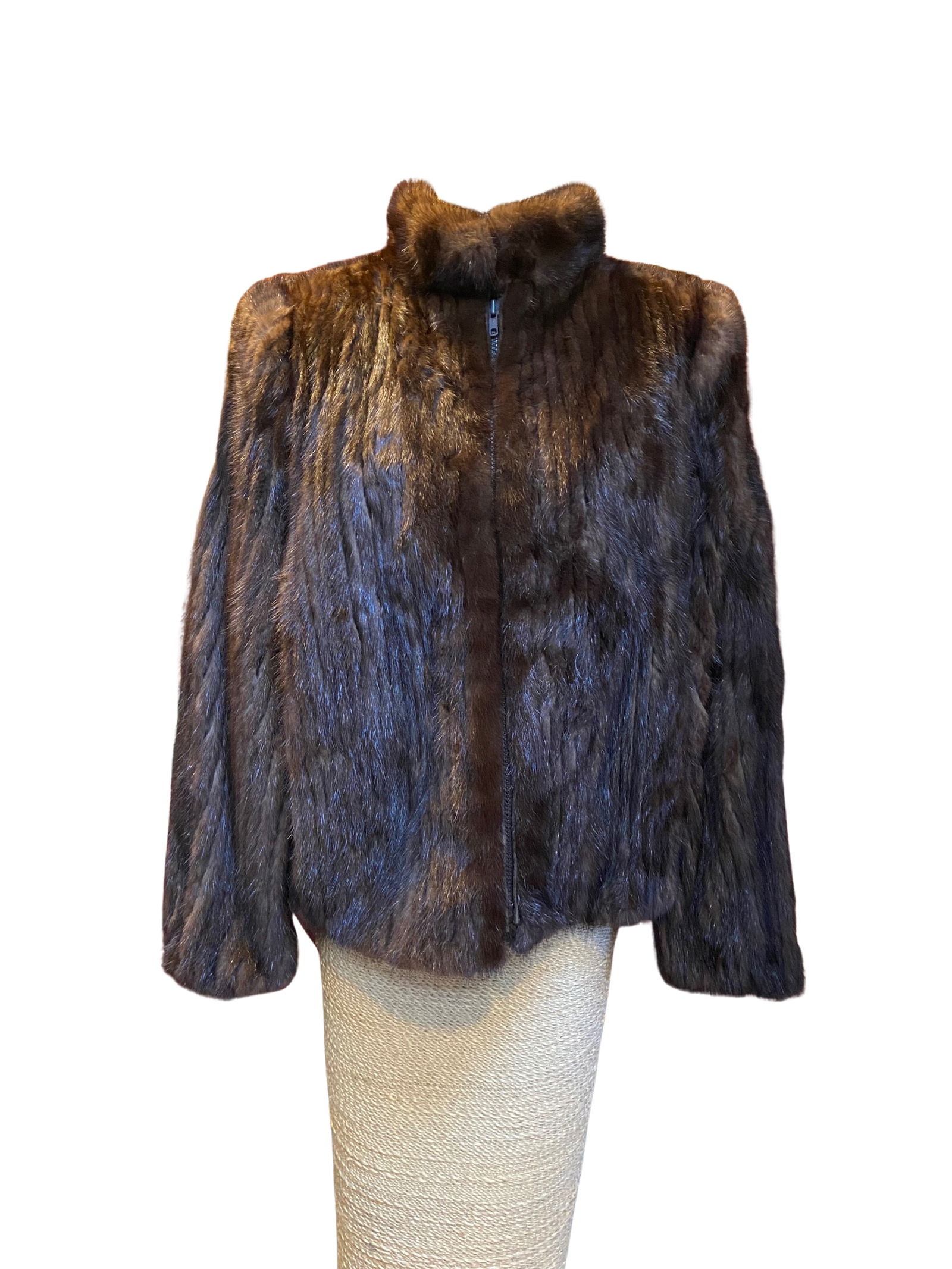 Bruno & Joseph Chicago Dark Brown Mink Fur Jacket (1 of 5)