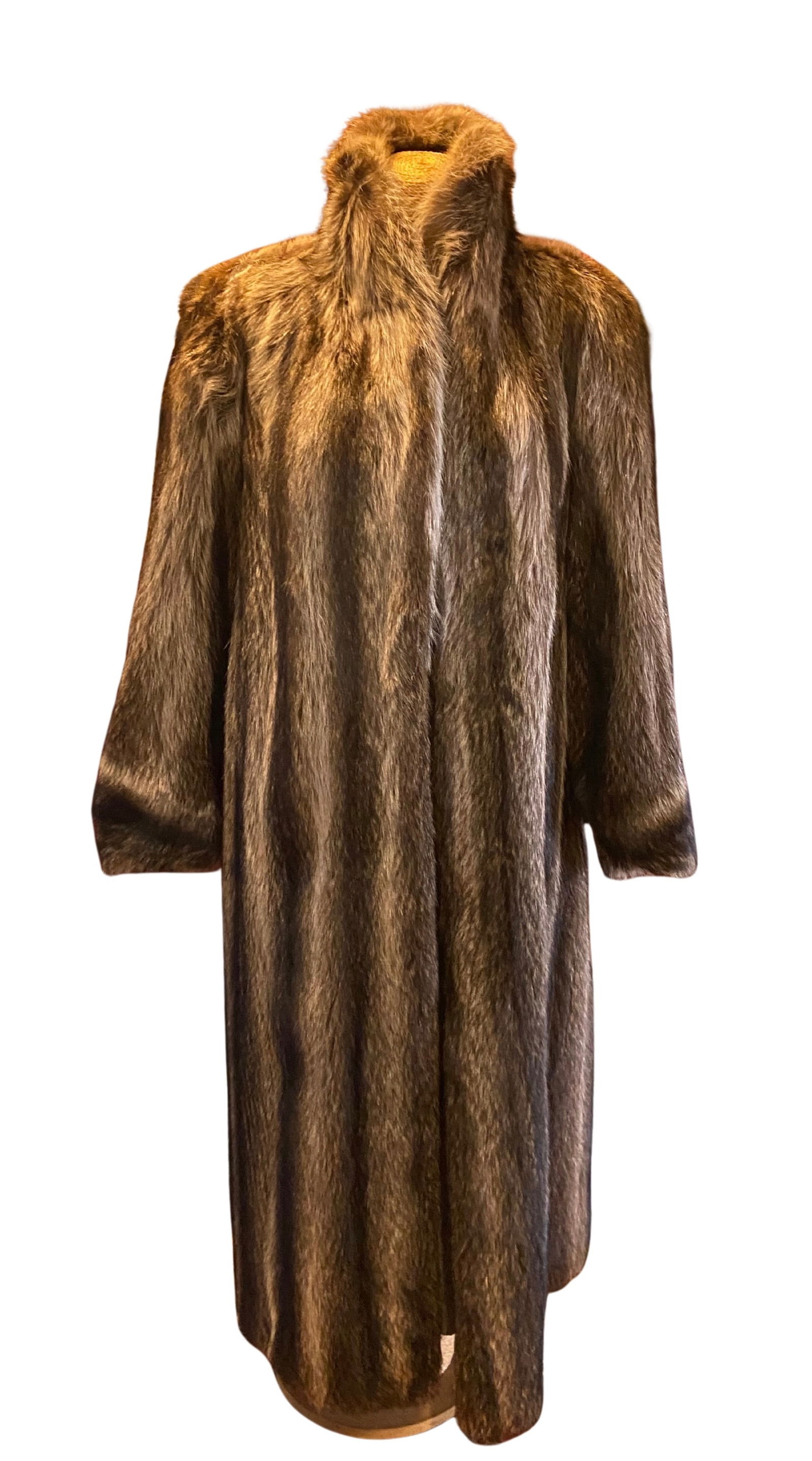 Full-Length Mink Fur Coat with Silver Fox Collar – Parkwood Furs, Toledo (1 of 6)