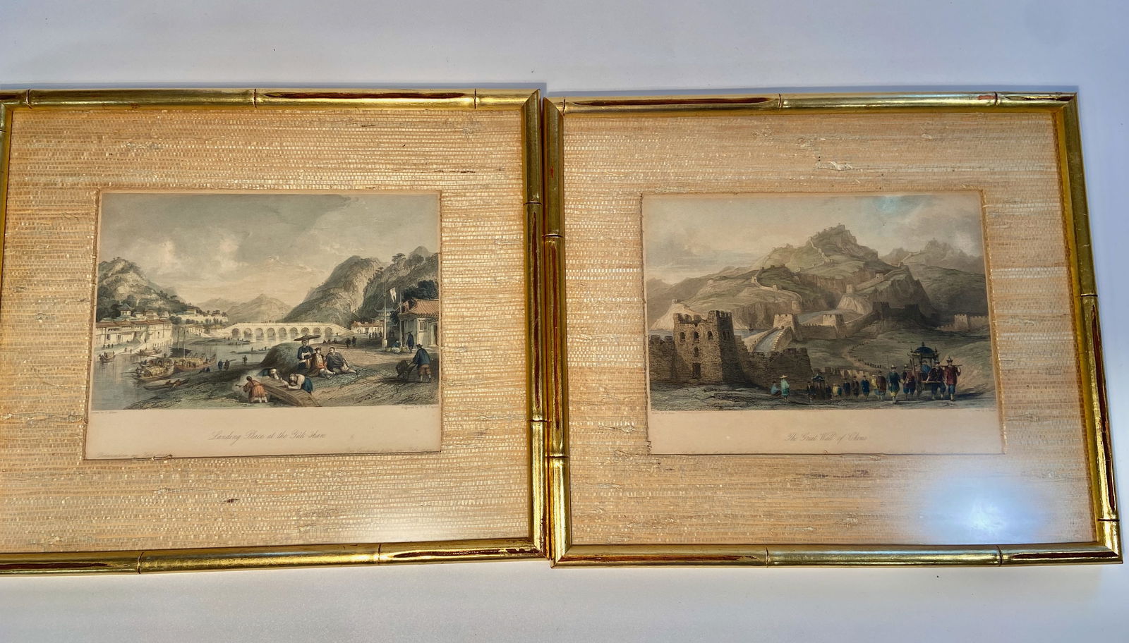 A set of two engraved printa " view of China " (1 of 13)