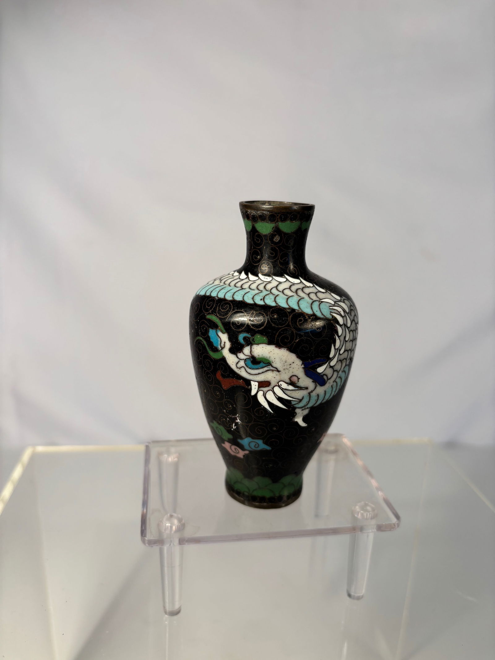 A Chinese Cloisonné Enamel Vase with Dragon (1 of 11)