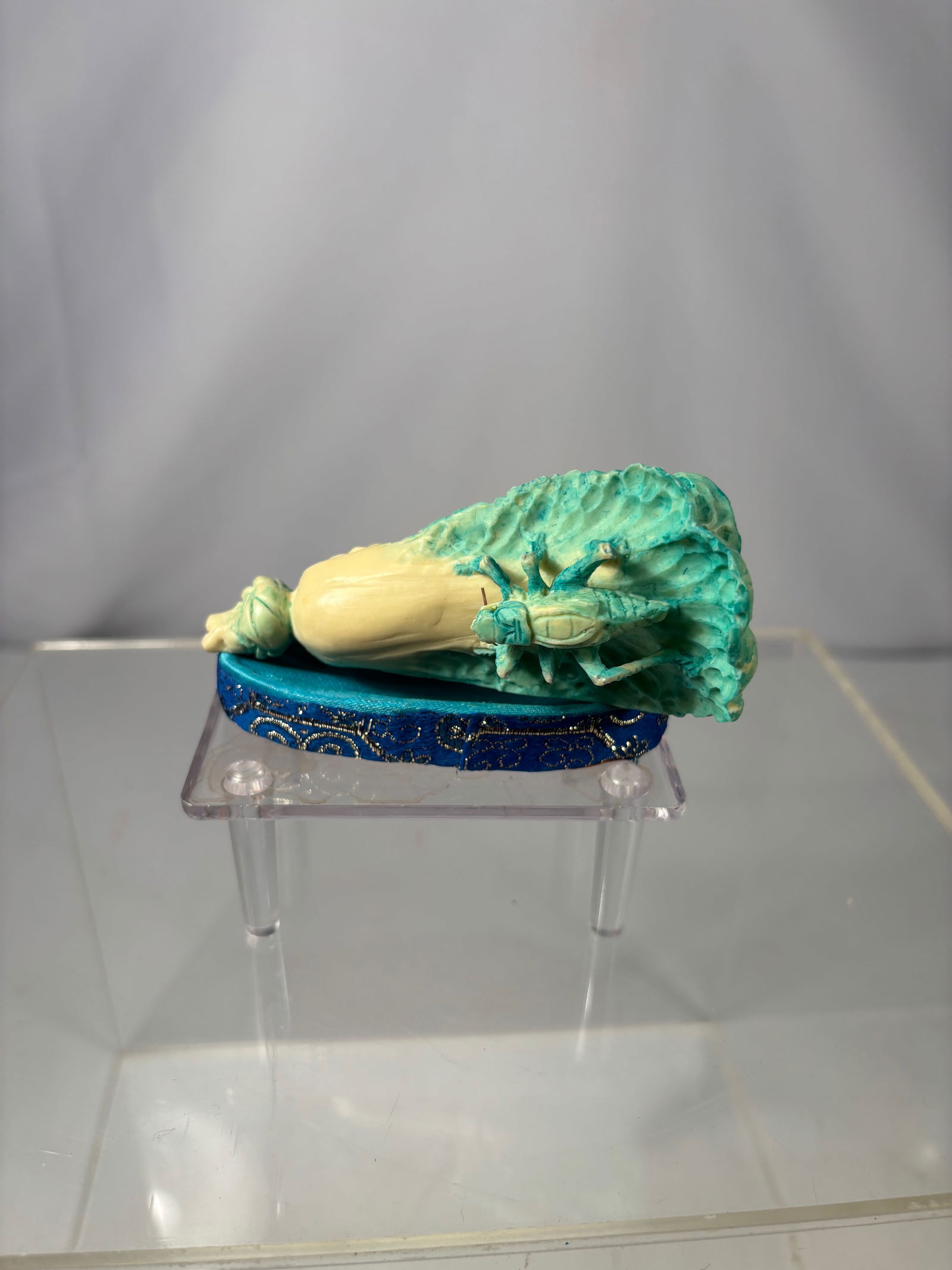 A Chinese Carved Bone Cabbage with Insects (1 of 14)