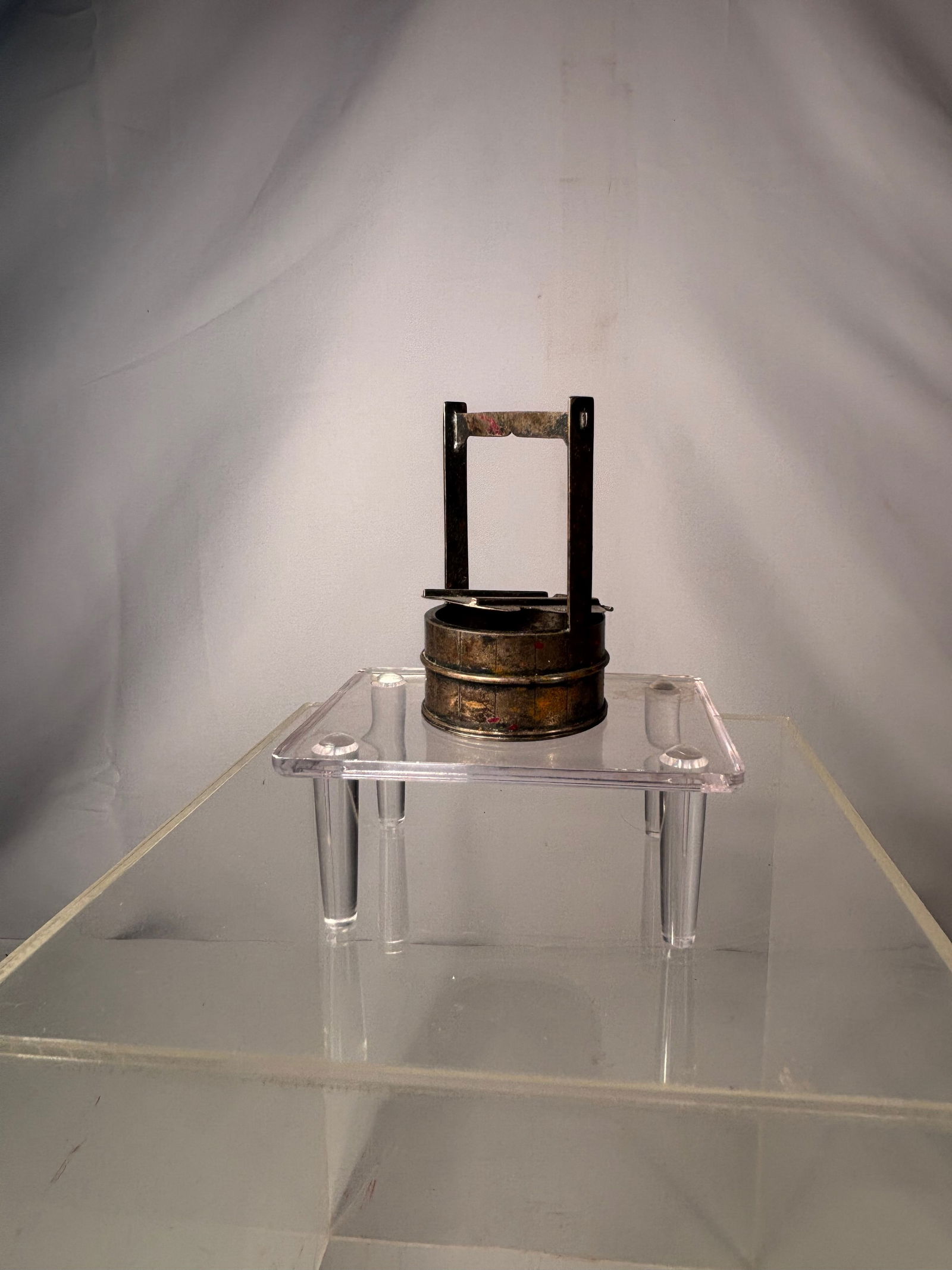 A Japanese Silver Portable Container with Folding Handle, Meiji Period (1868–1912) (1 of 13)