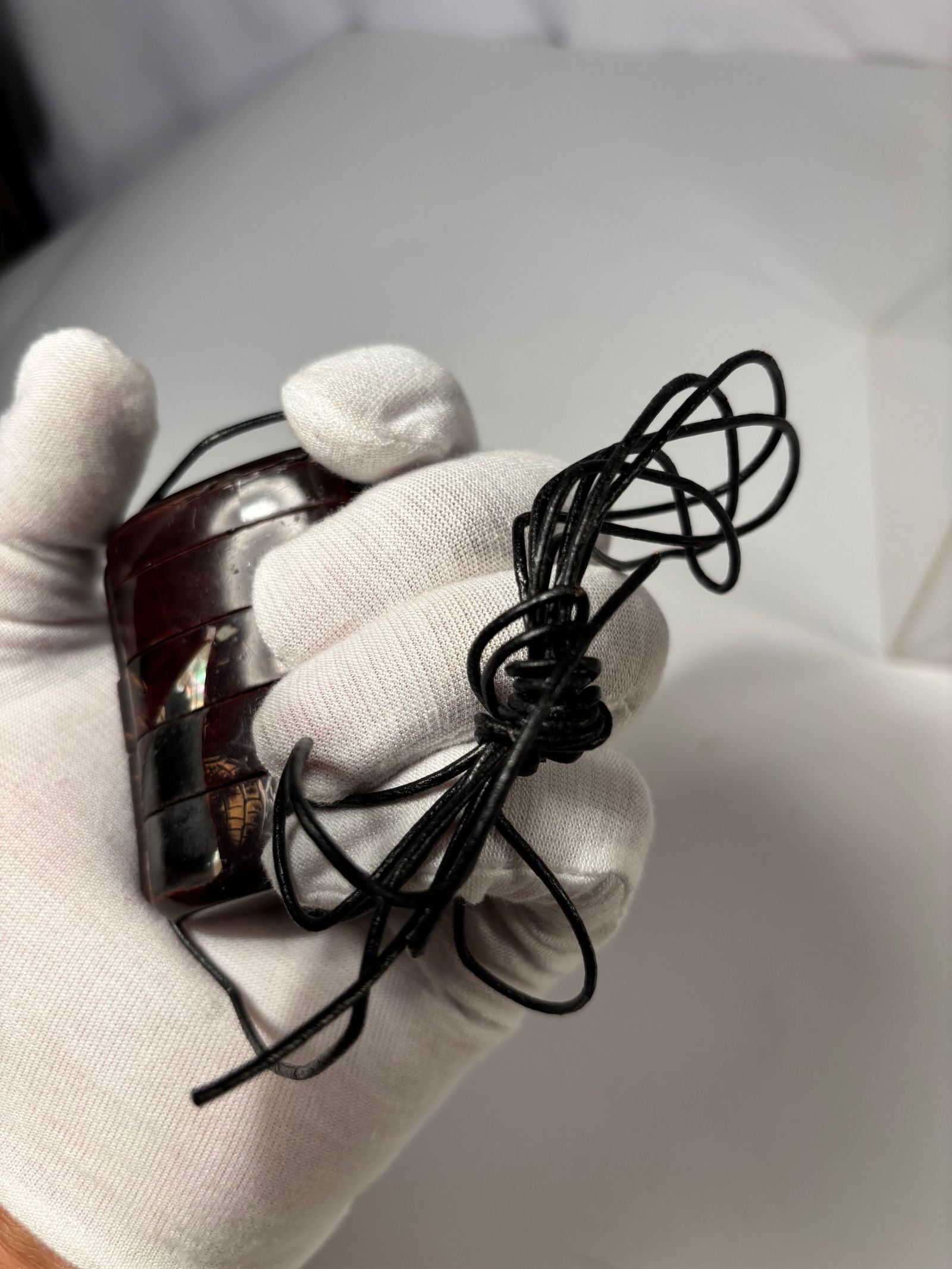 A Japanese Lacquer Four-Case Inr? with Grasshopper Motif and Mother-of-Pearl Inlay (1 of 12)