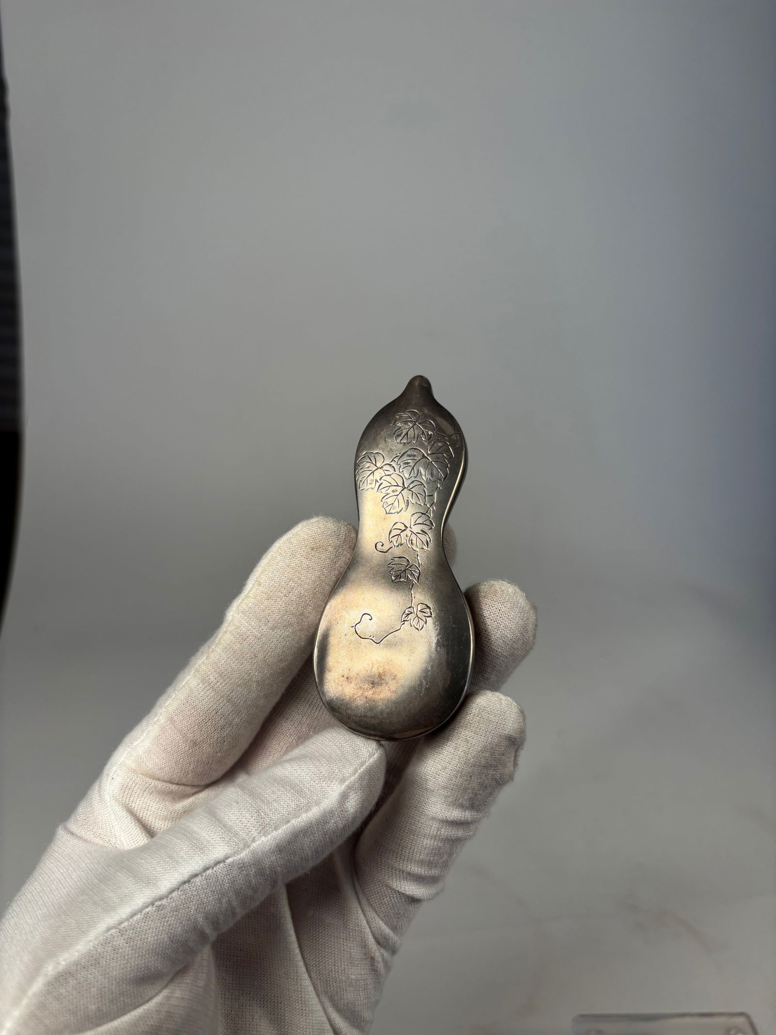 Japanese Silver Gourd-Shaped Box (1 of 7)