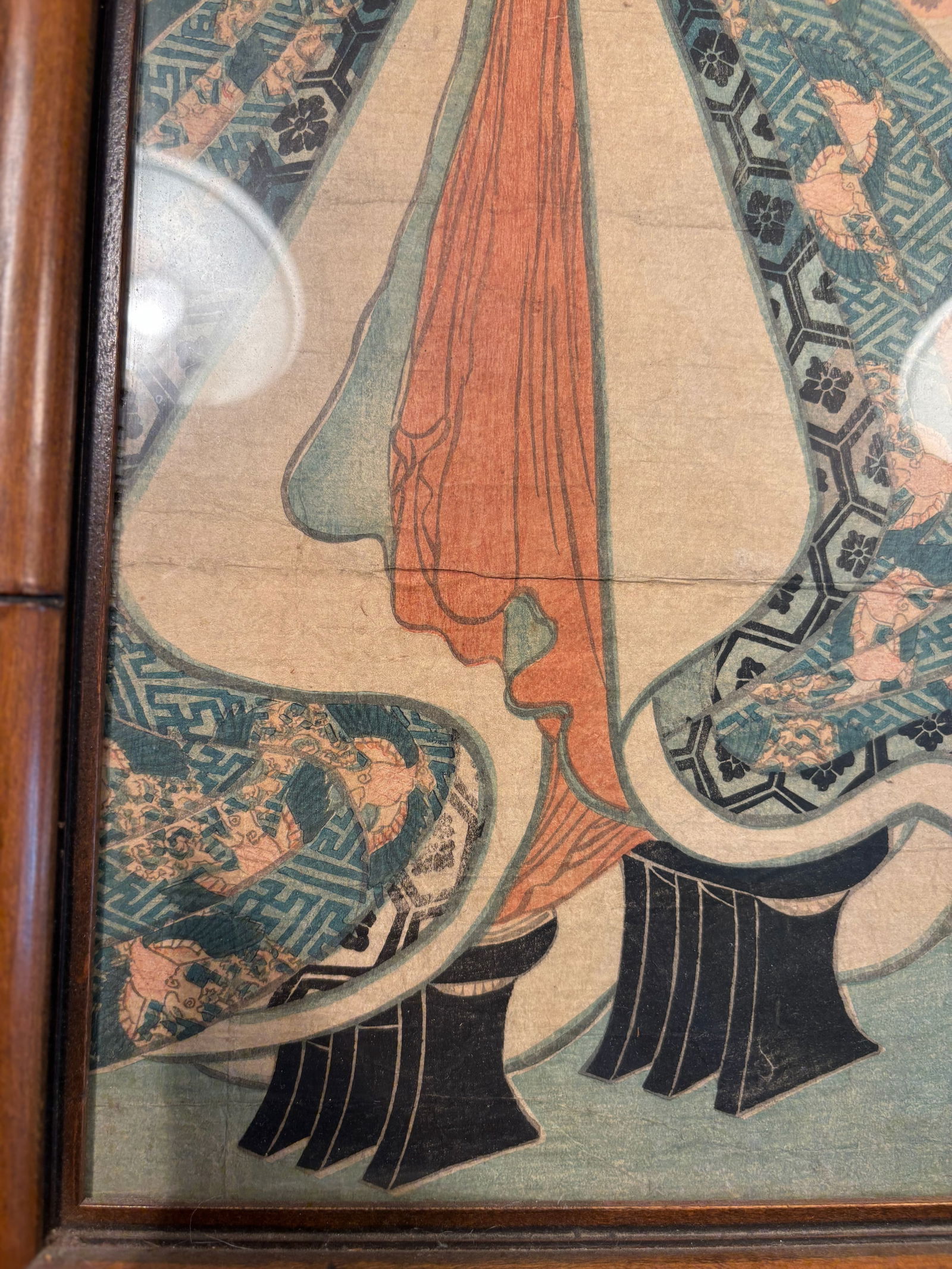 A Japanese Woodblock Print – Wakamurasaki (??) from The Tale of Genji (1 of 15)