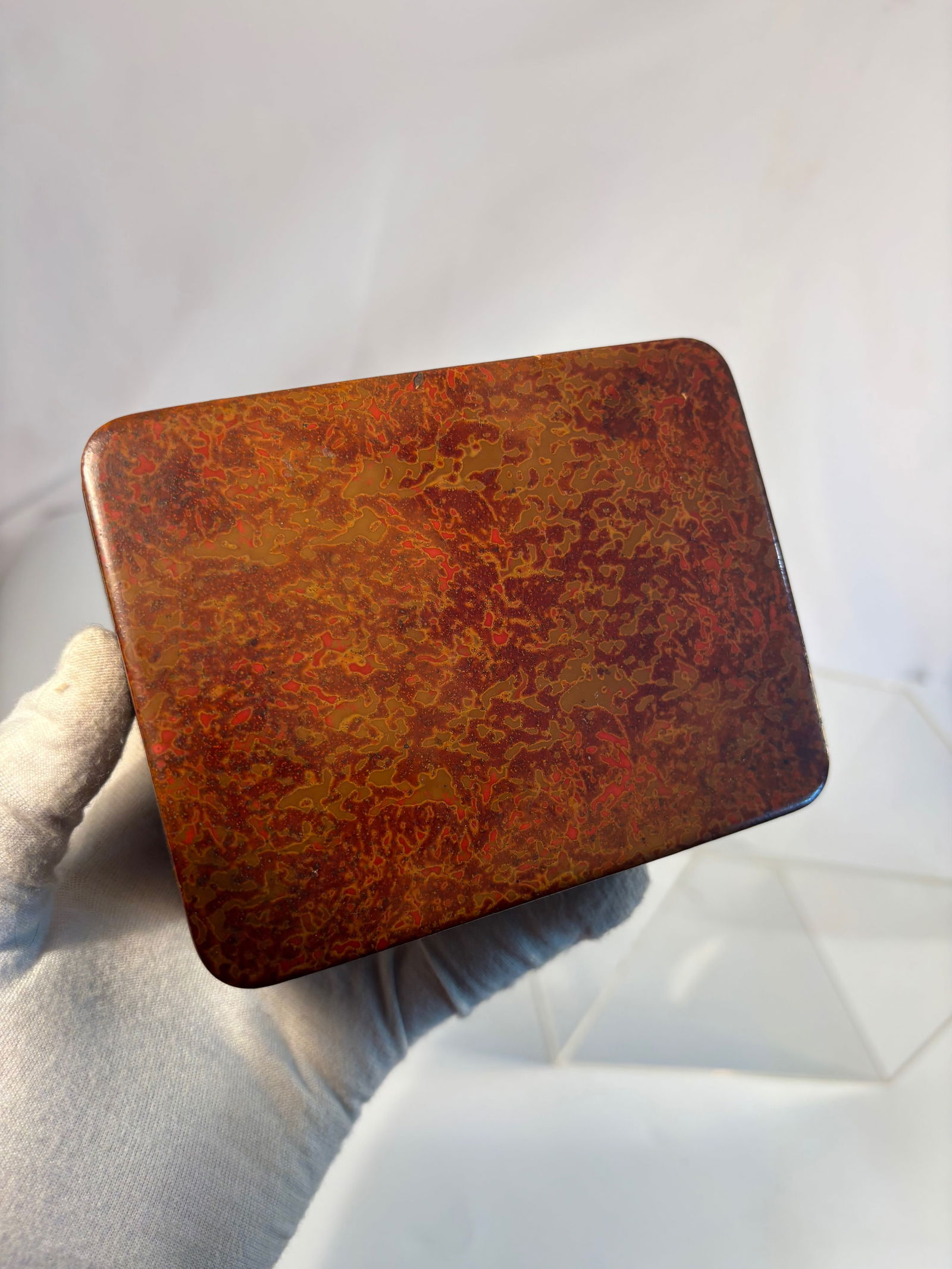 A Chinese Polychrome “Pineapple?? Lacquer Box - 4