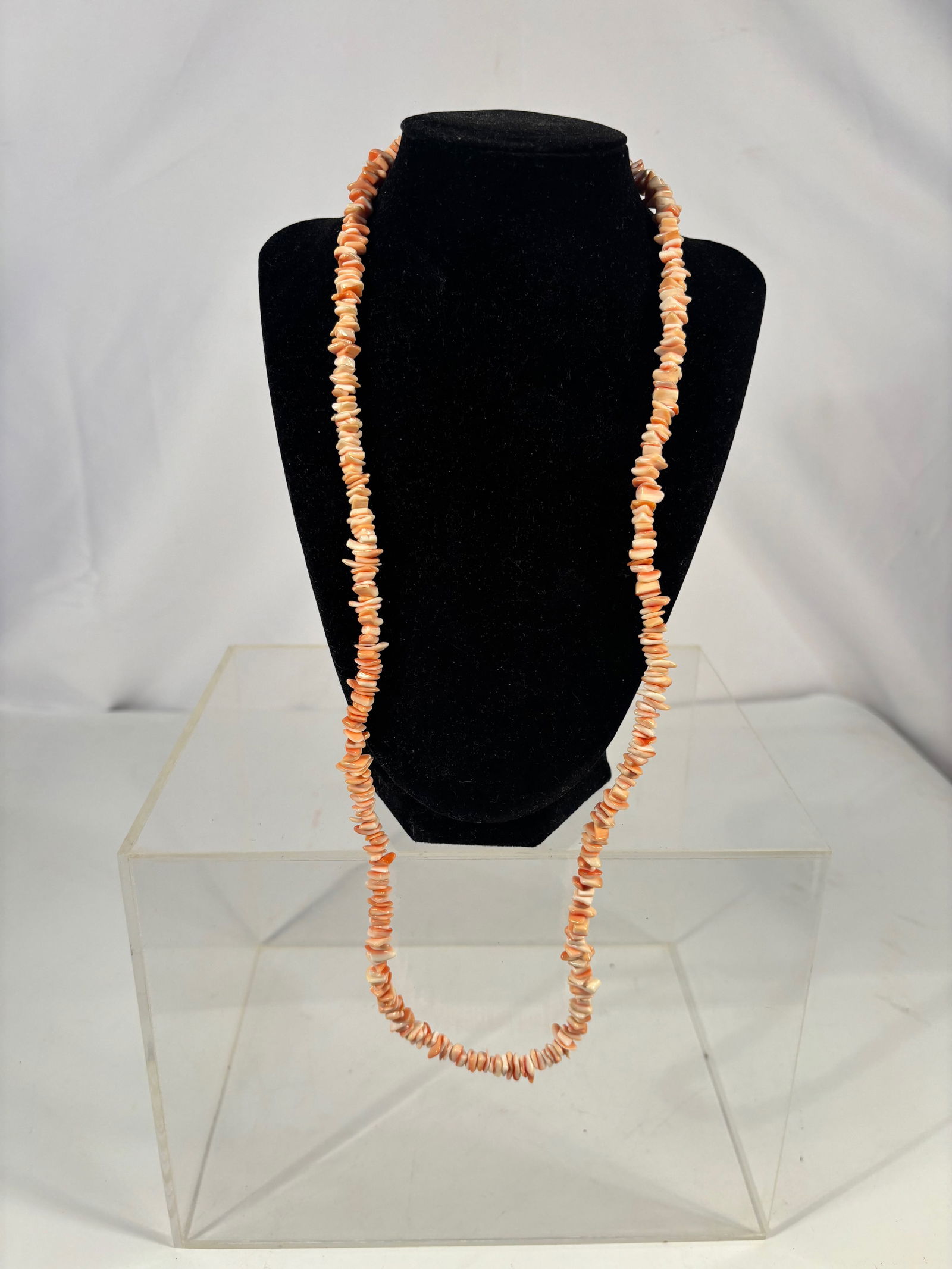 A Mediterranean Coral Chip Necklace 30 inches (1 of 5)