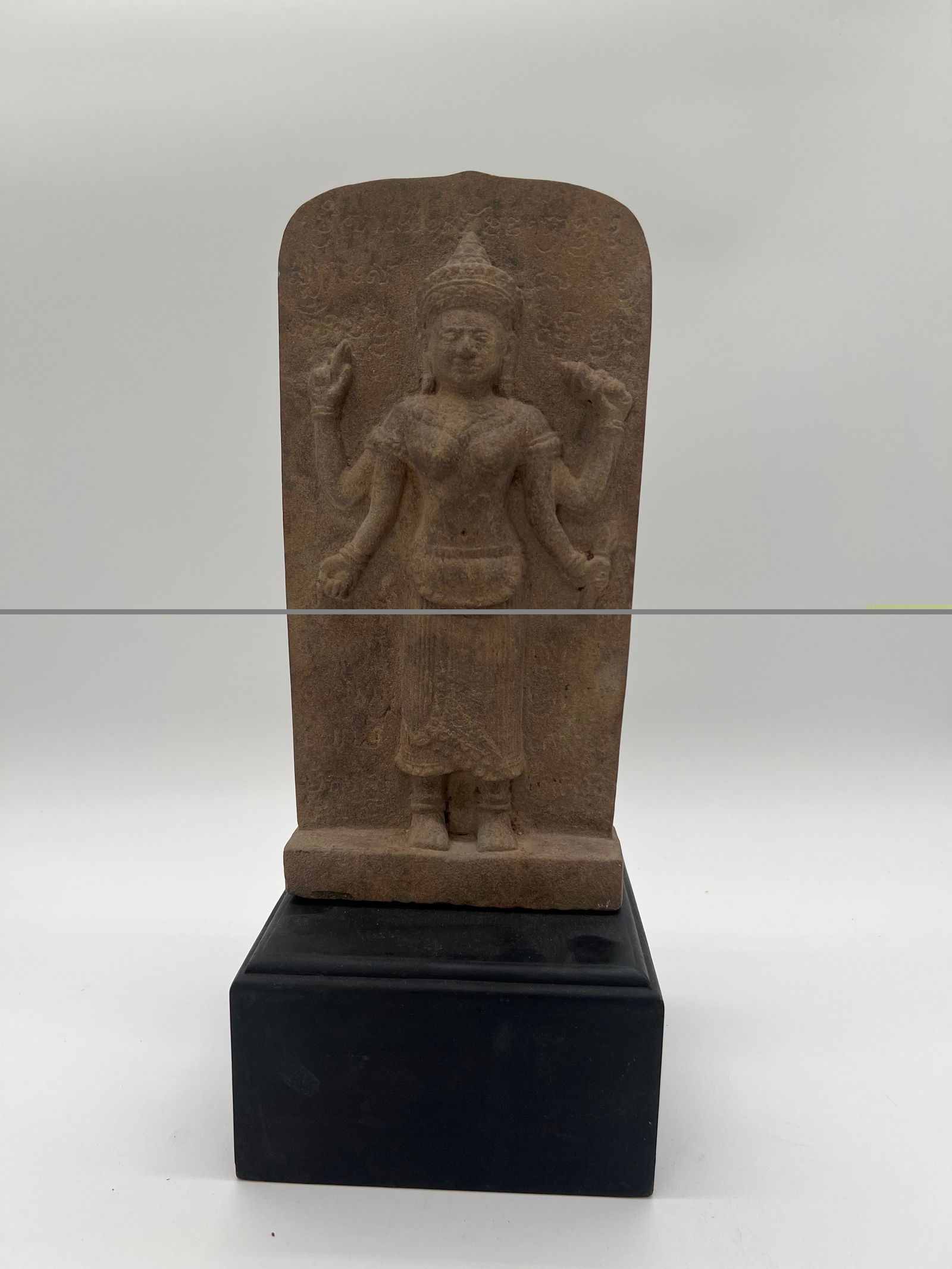 Vishnu Statue - Antique Baphuon Style Stone Seated Khmer Vishnu Statue (1 of 11)