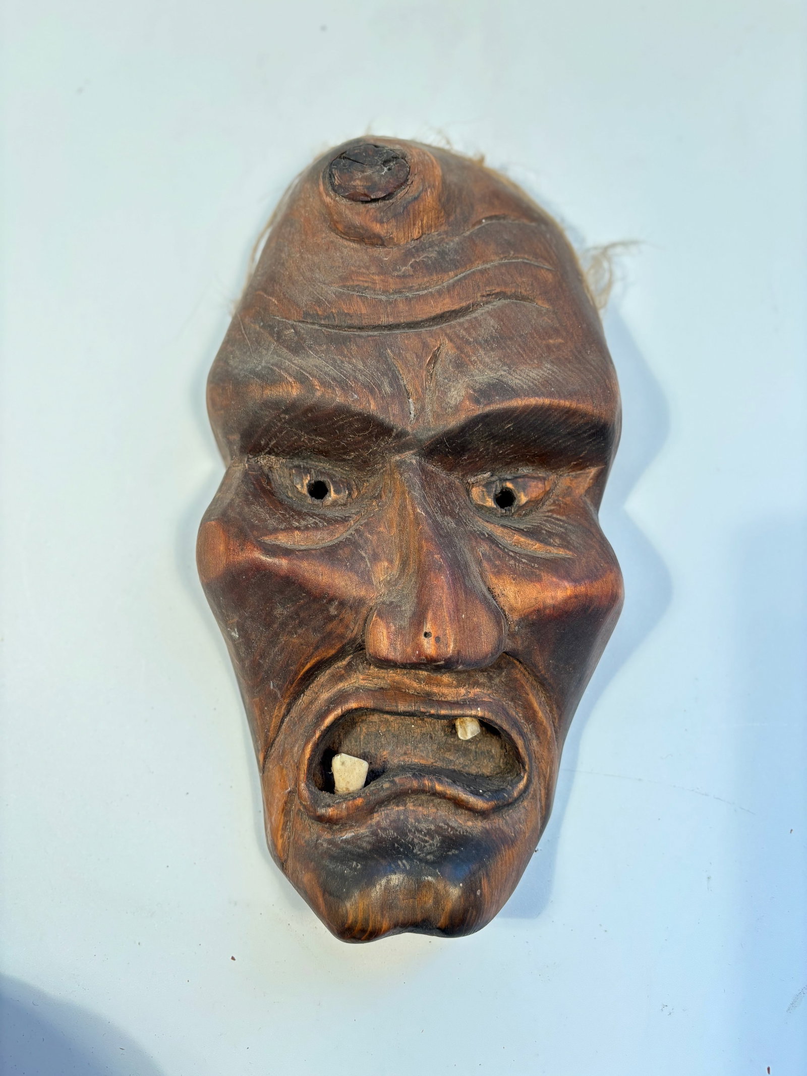 A wood wall mask from the canton of Valais, Switzerland (1 of 7)