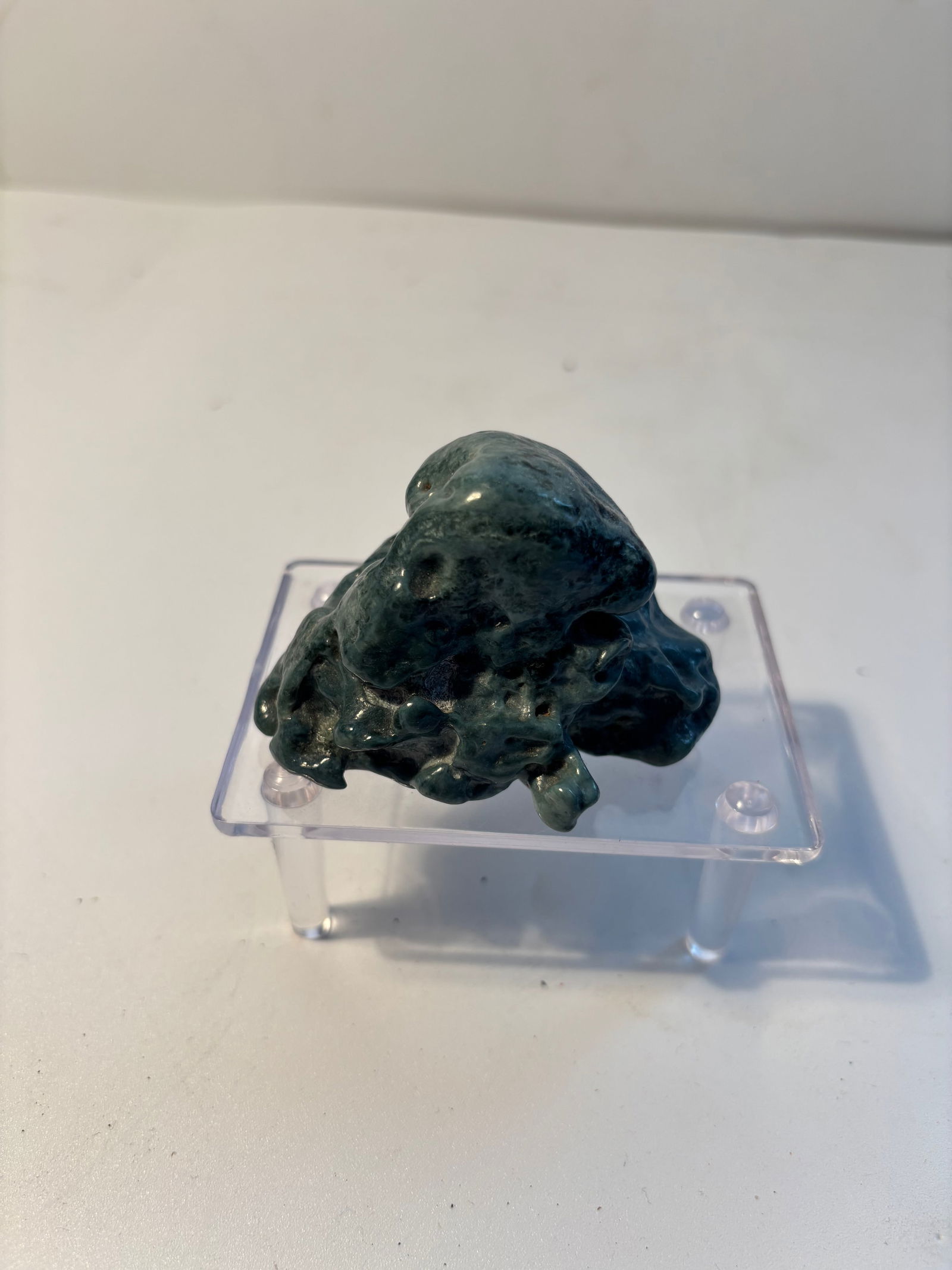 A Chinese turquoise scholar's rock: Qing Dynasty (1644-1912);Dimensions? Height: 2 inches