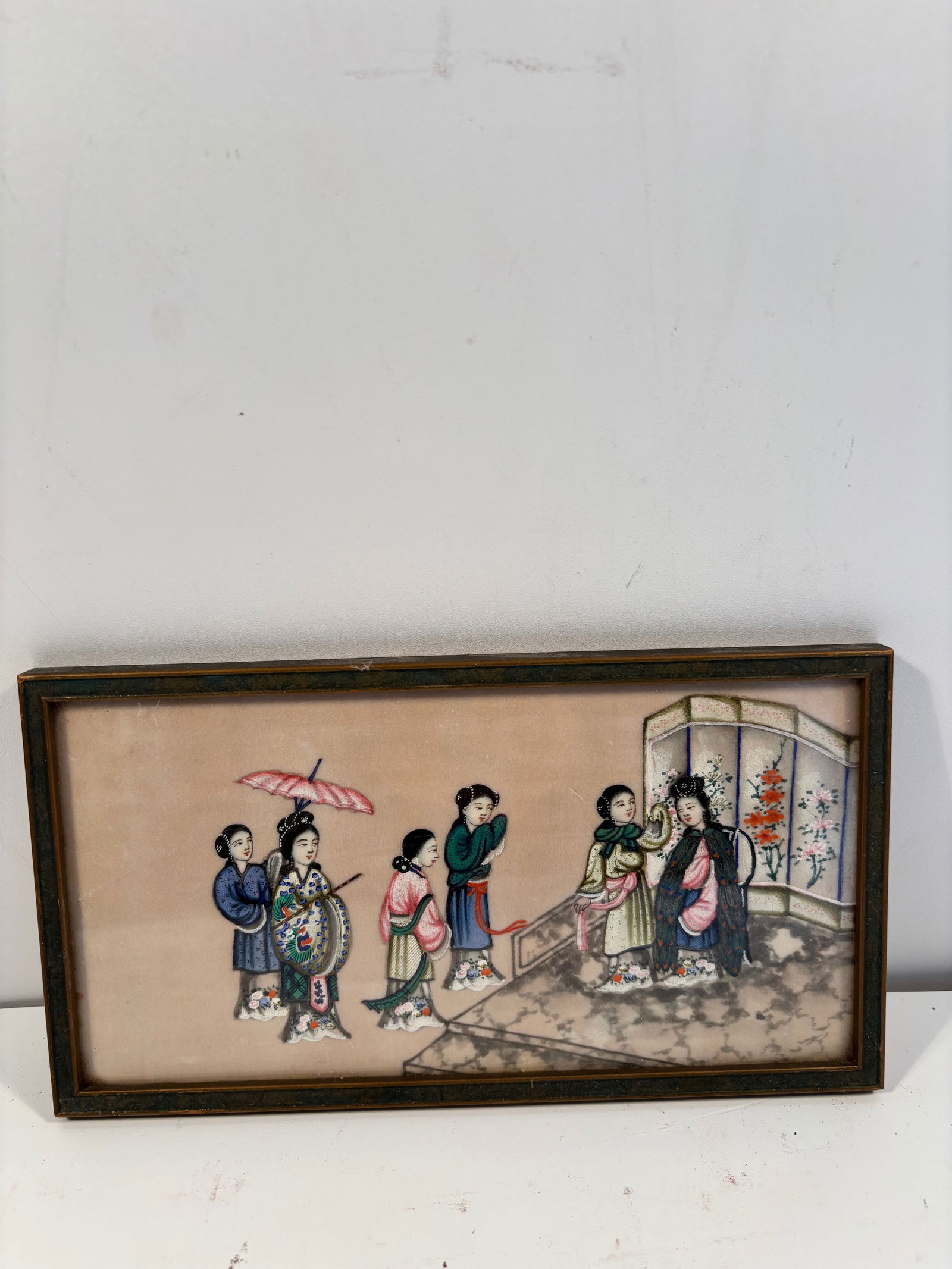 A Chinese hand painted on Rice paper (1 of 8)
