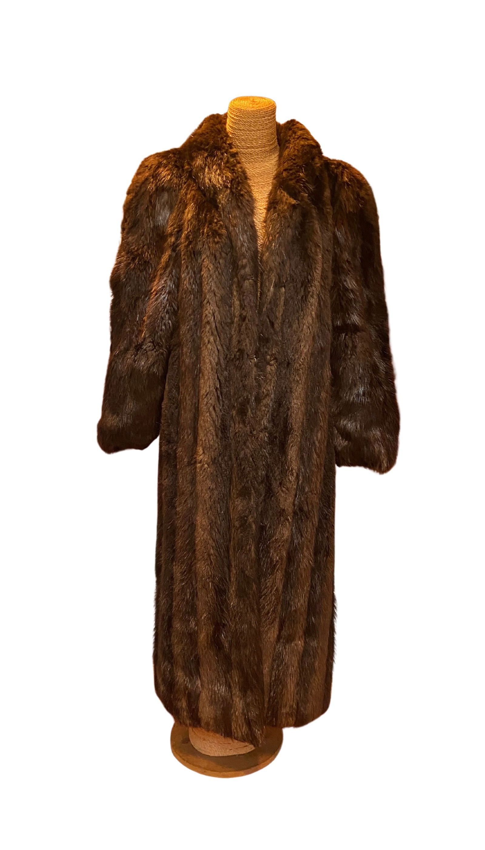 A Canadian Natural Hair Beaver Fur Full-Length Coat, Made in Korea (1 of 8)