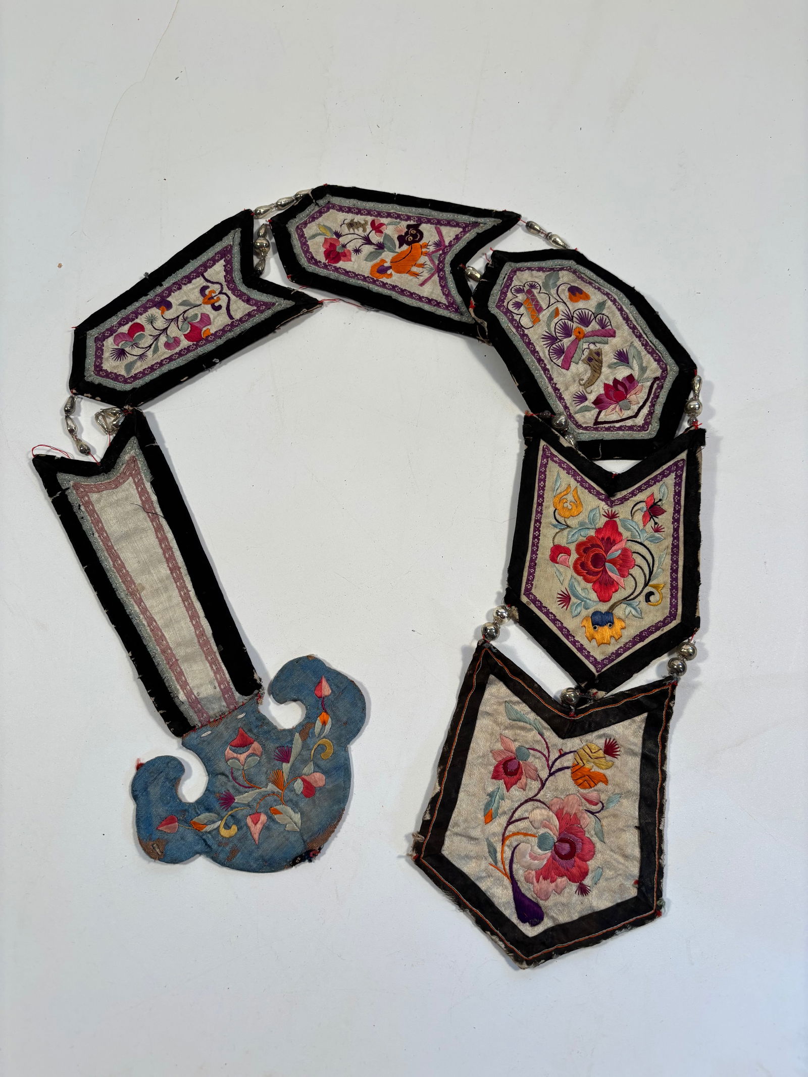 A Chinese silk embroidered ceremonial chain (1 of 8)