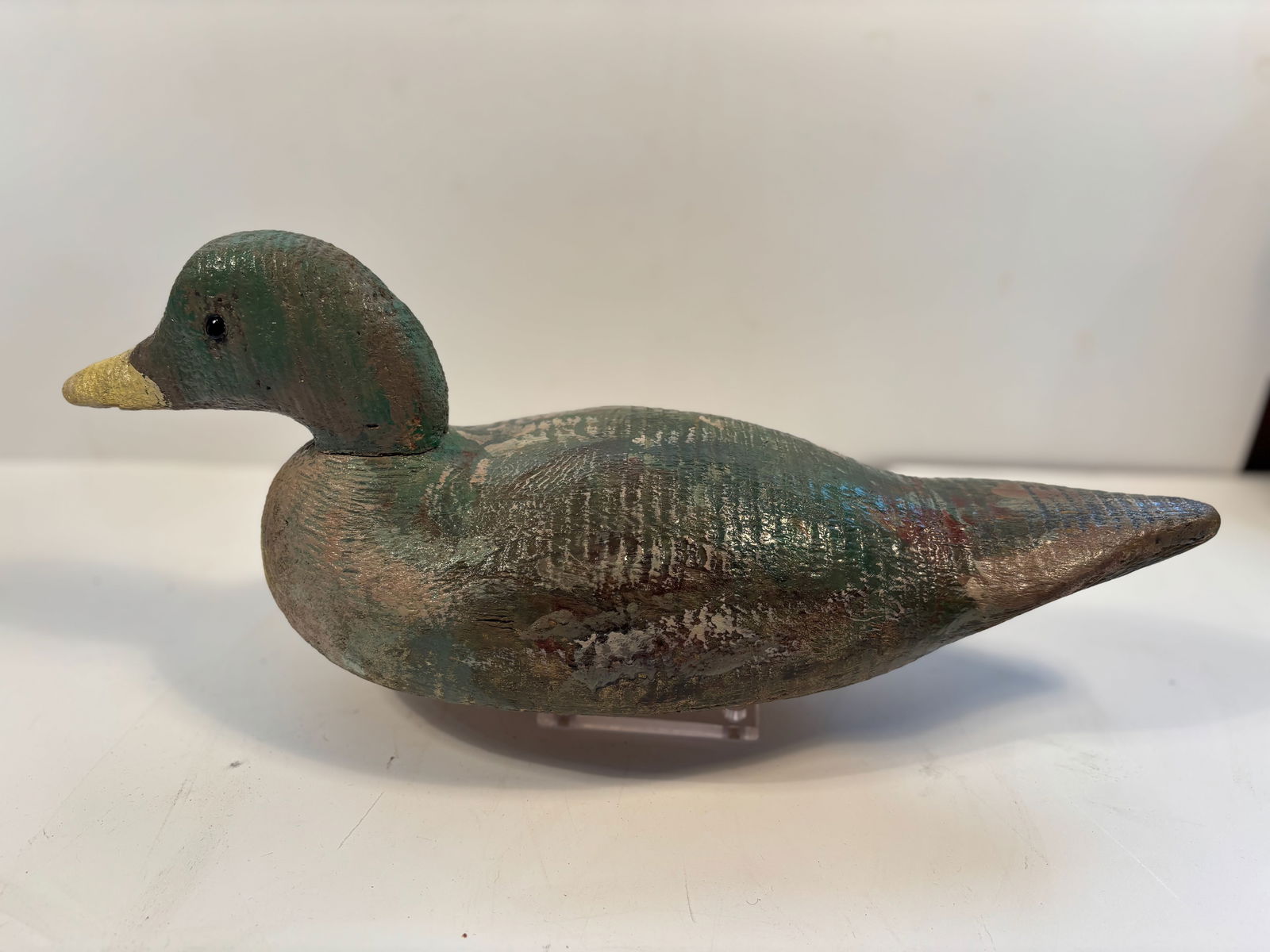 Vintage Hand-Carved Wooden Mallard Canvasback Pintail Decoy (1 of 7)