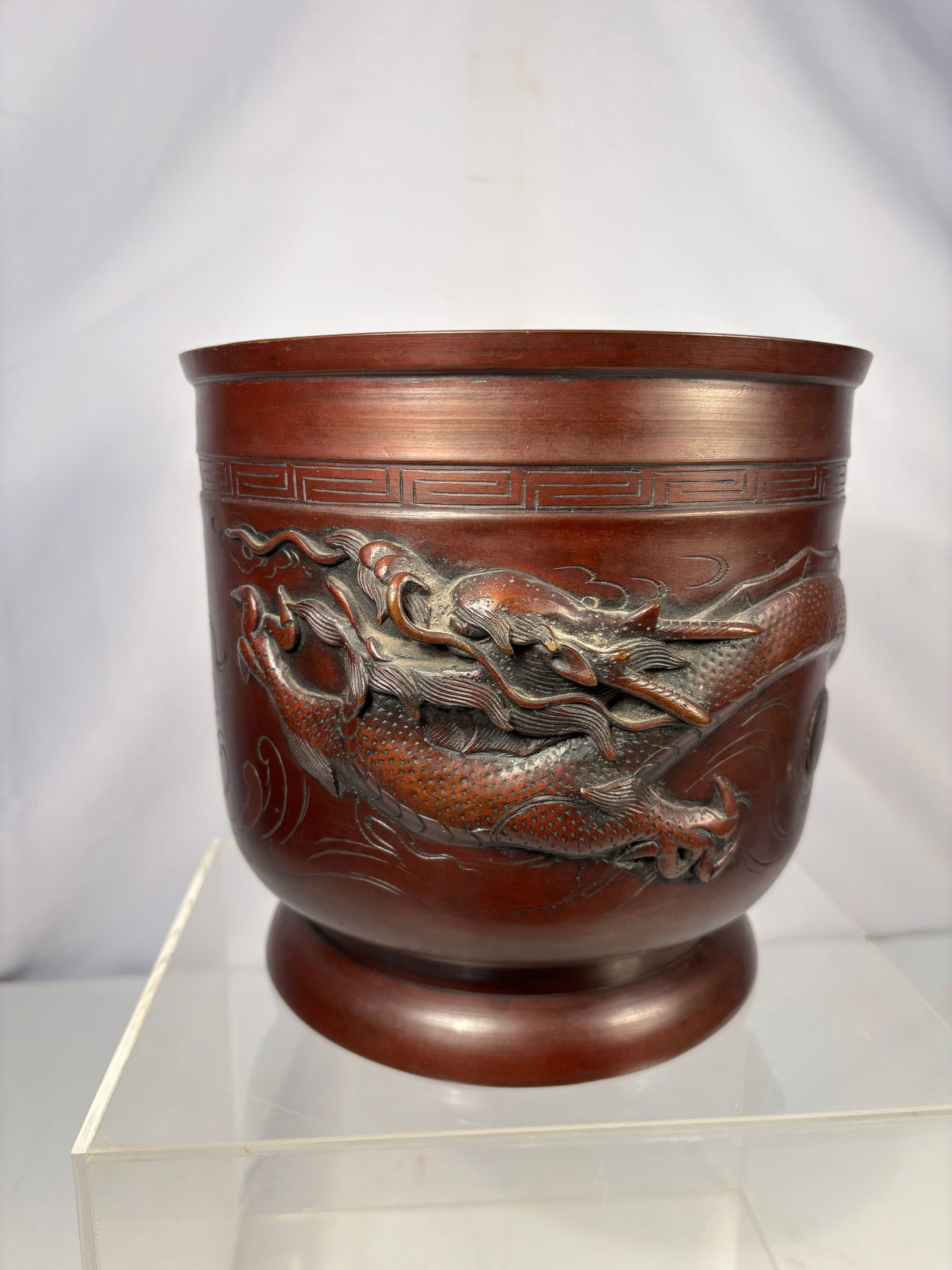 A Japanese Bronze Dragon Incense Burner with Workshop Seal, Meiji Period (1 of 10)