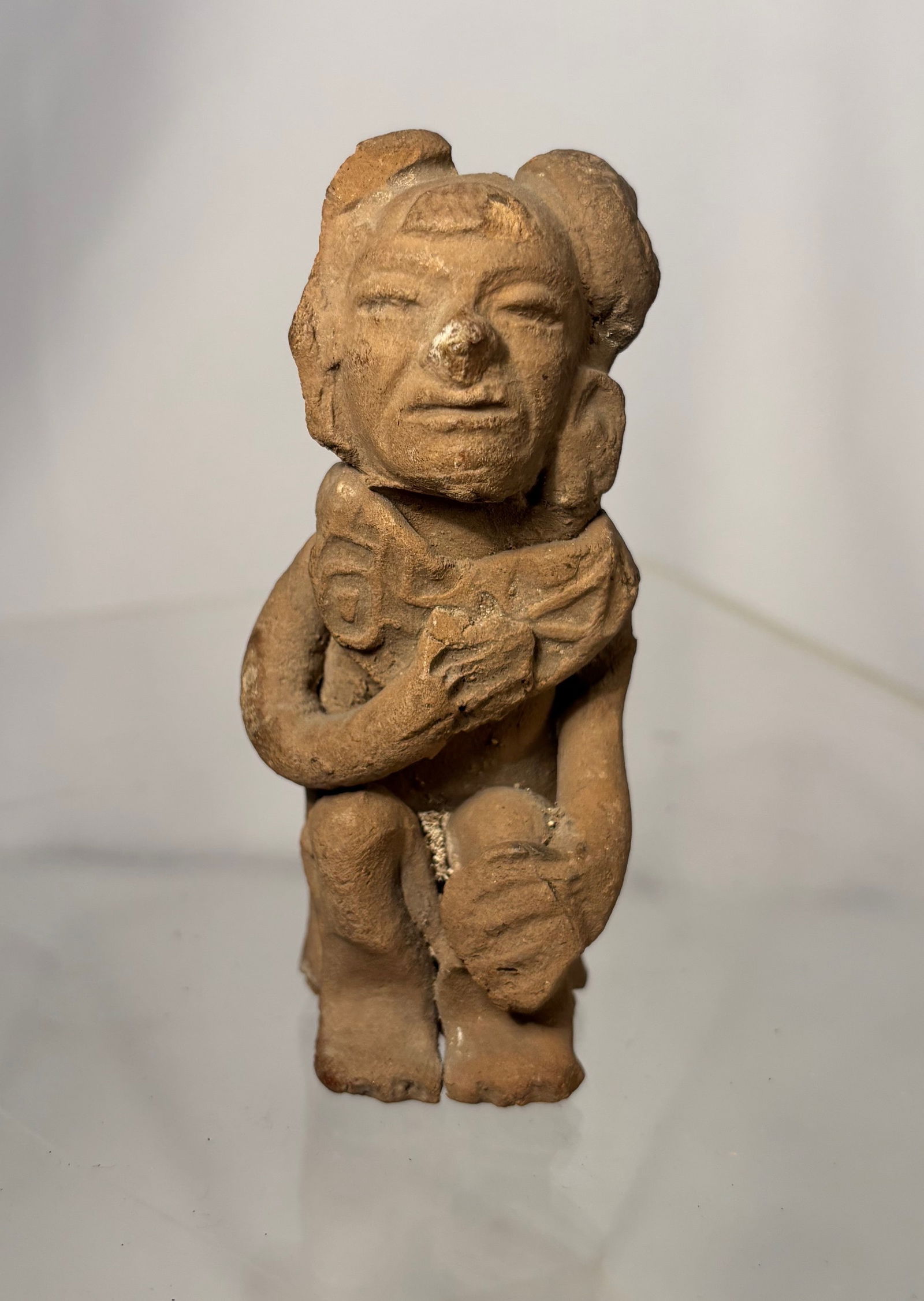Pre-Columbian Terracotta Seated Figure, West Mexico (1 of 8)