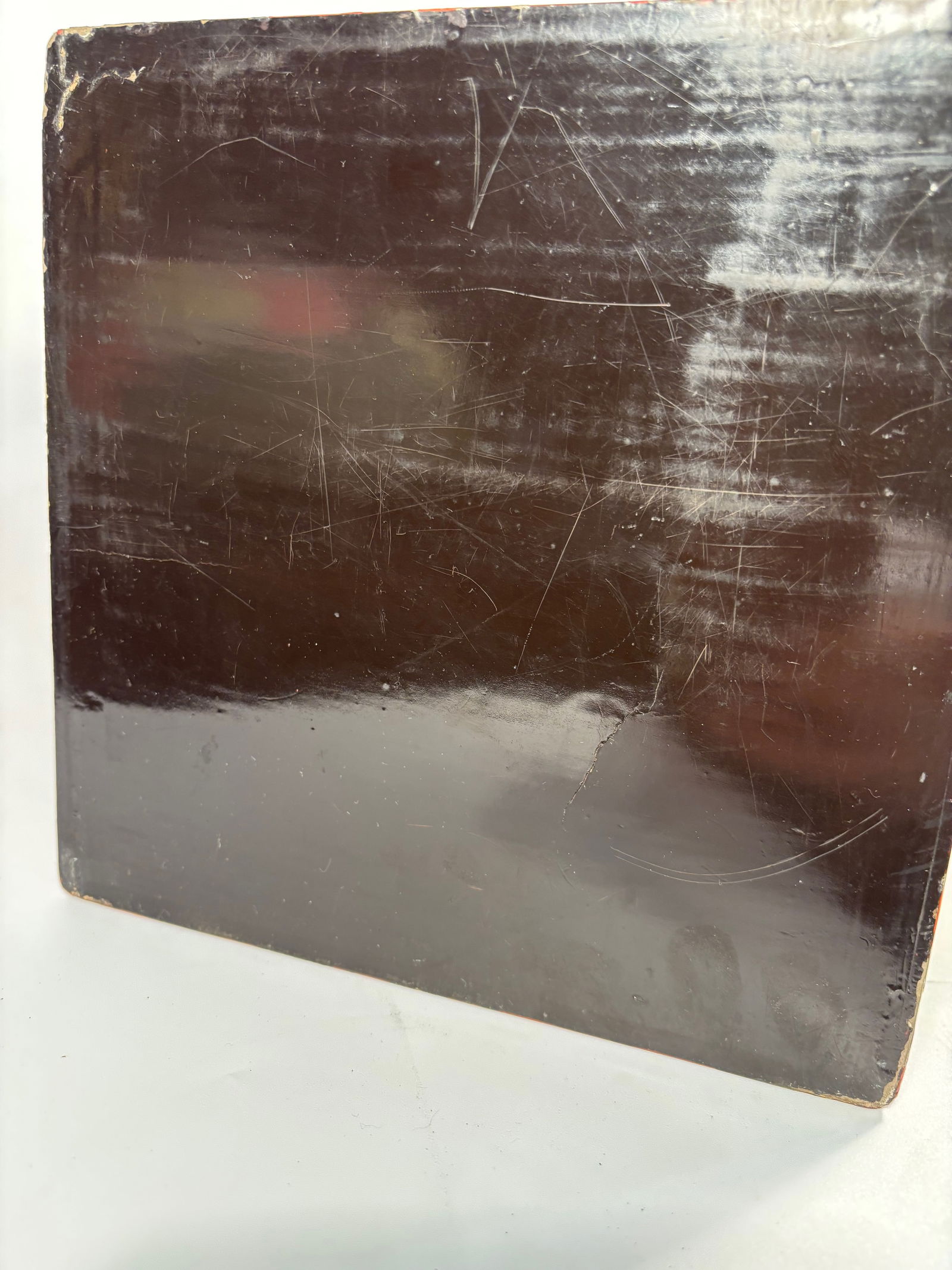 A Chinese red lacquer hand painted box - 9