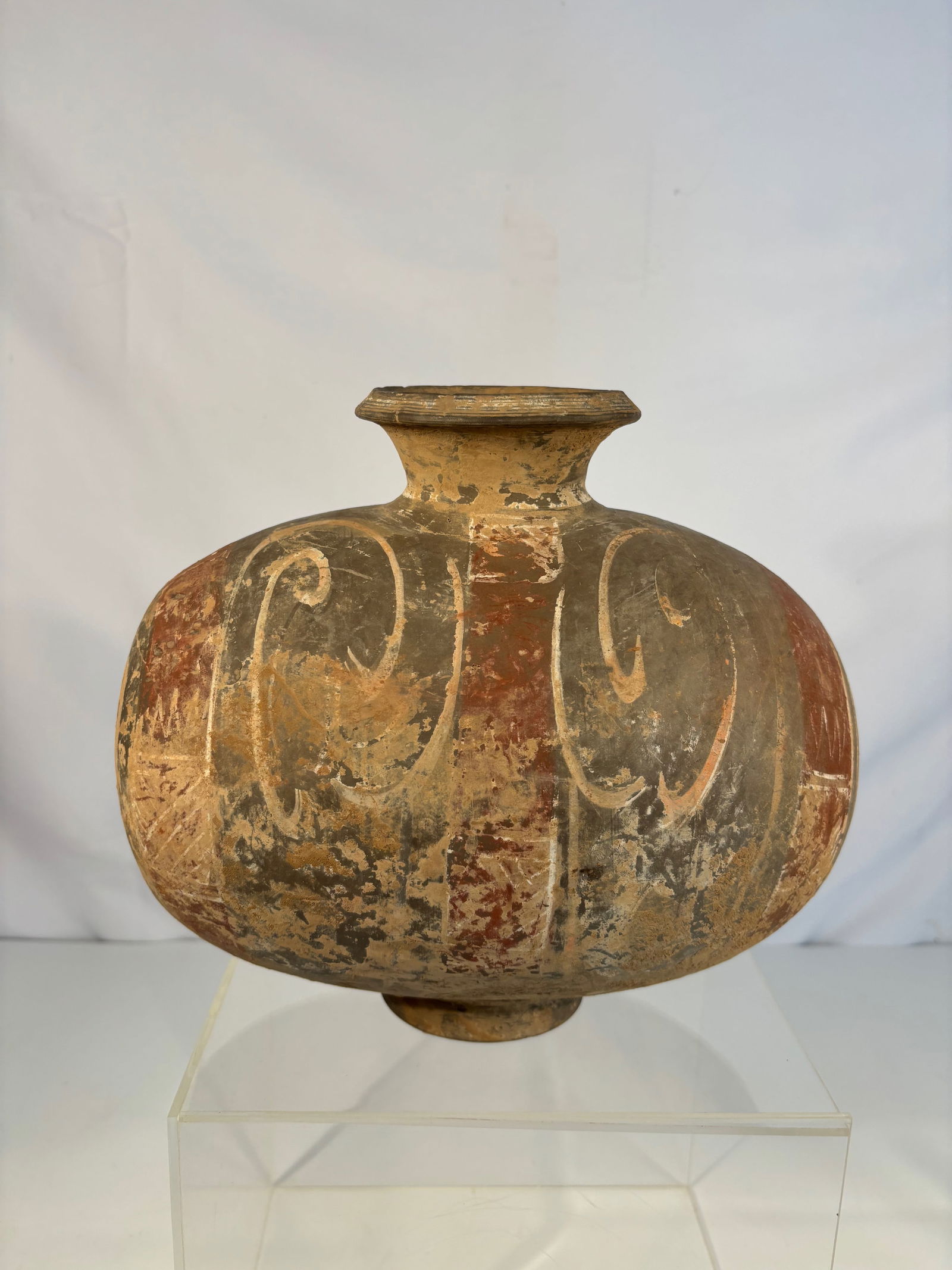 A CHINESE POTTERY COCOON JAR Han Dynasty (1 of 8)