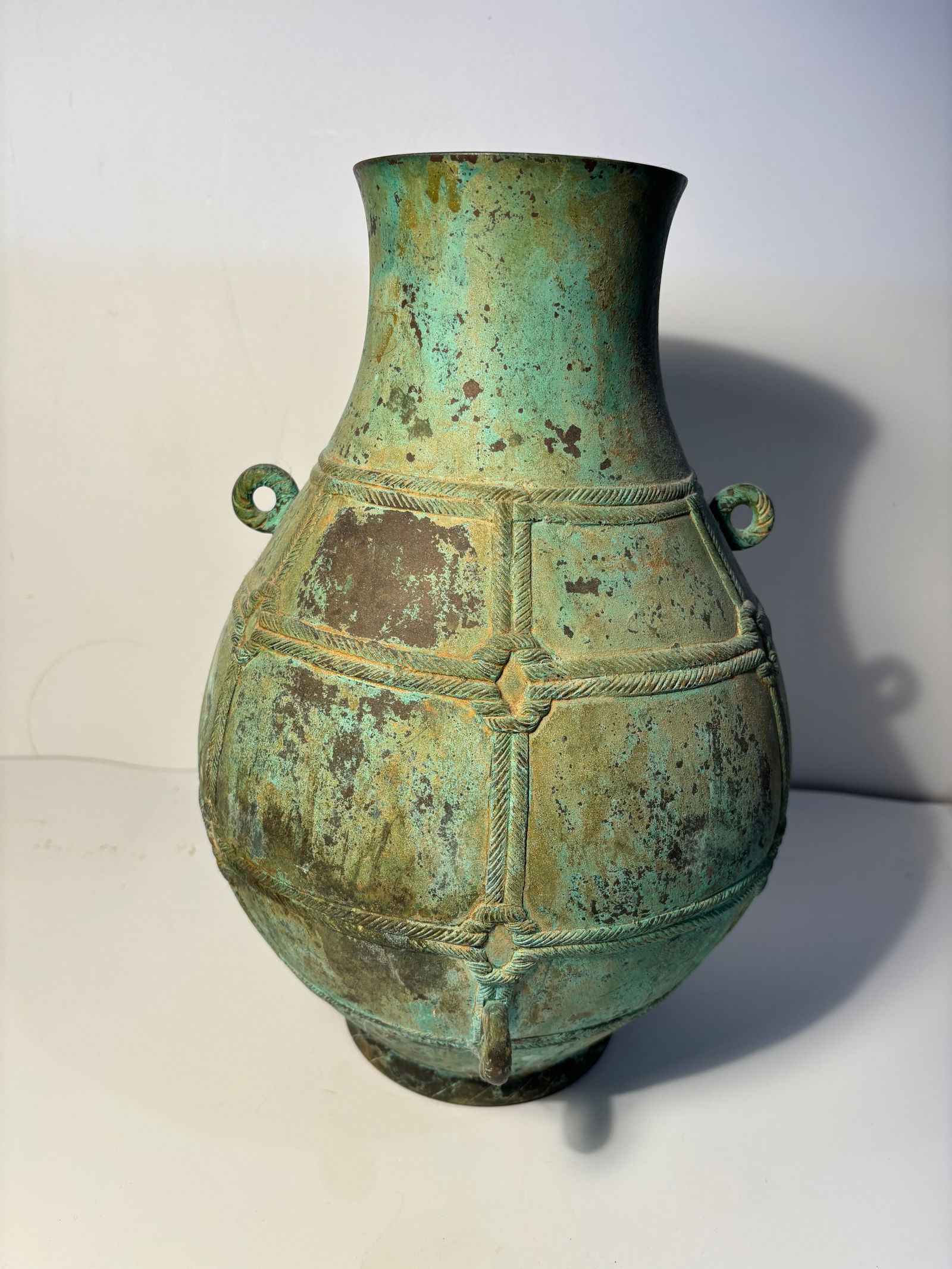 An archaic bronze vase, hu, China, probably Han Dynasty (1 of 10)