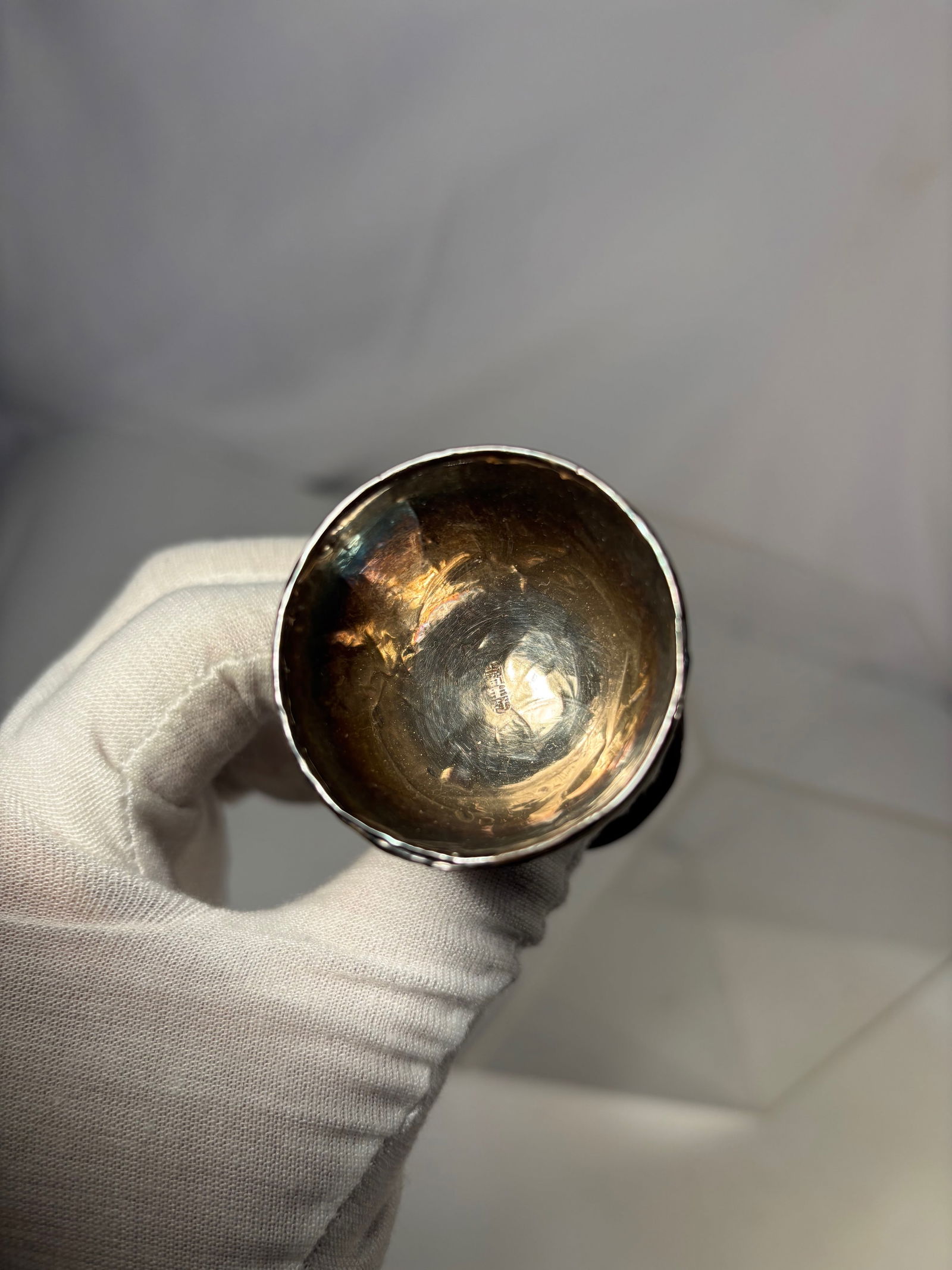 Chinese Silver-Mounted Coconut Shell Goblet with Silver-Lined Interior - 4