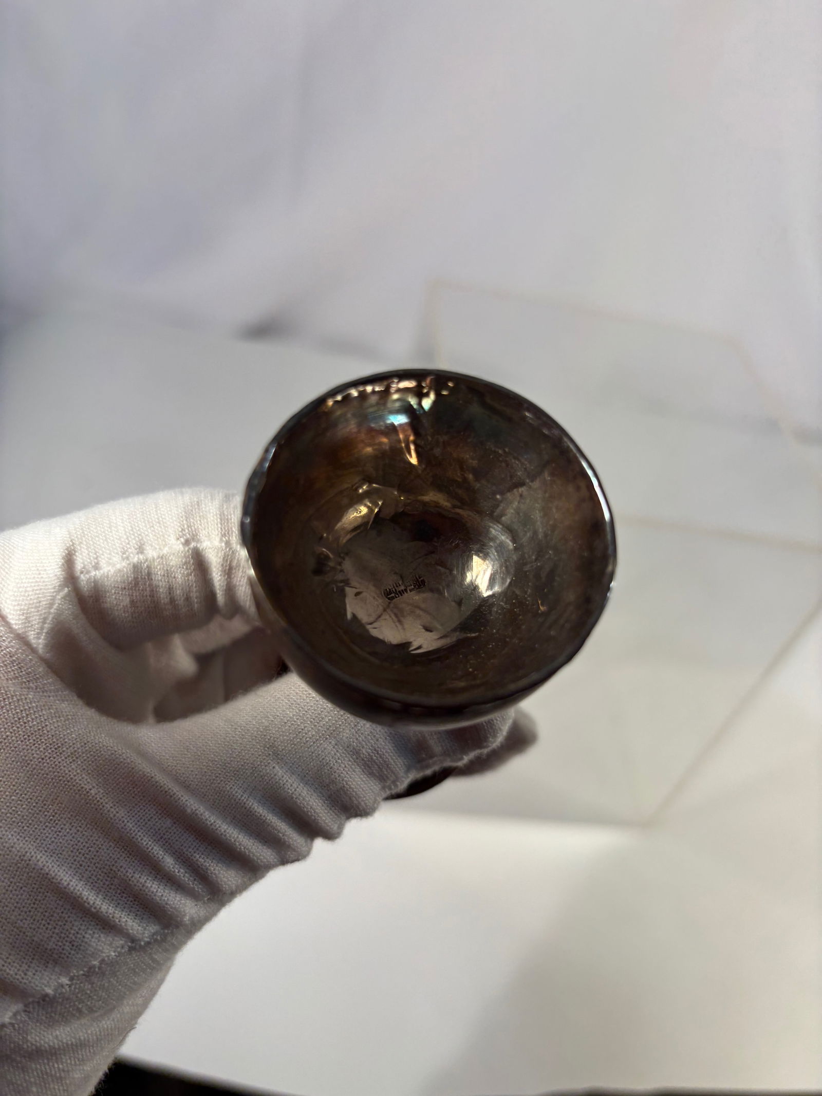 Chinese Silver-Mounted Coconut Shell Goblet with Silver-Lined Interior - 8