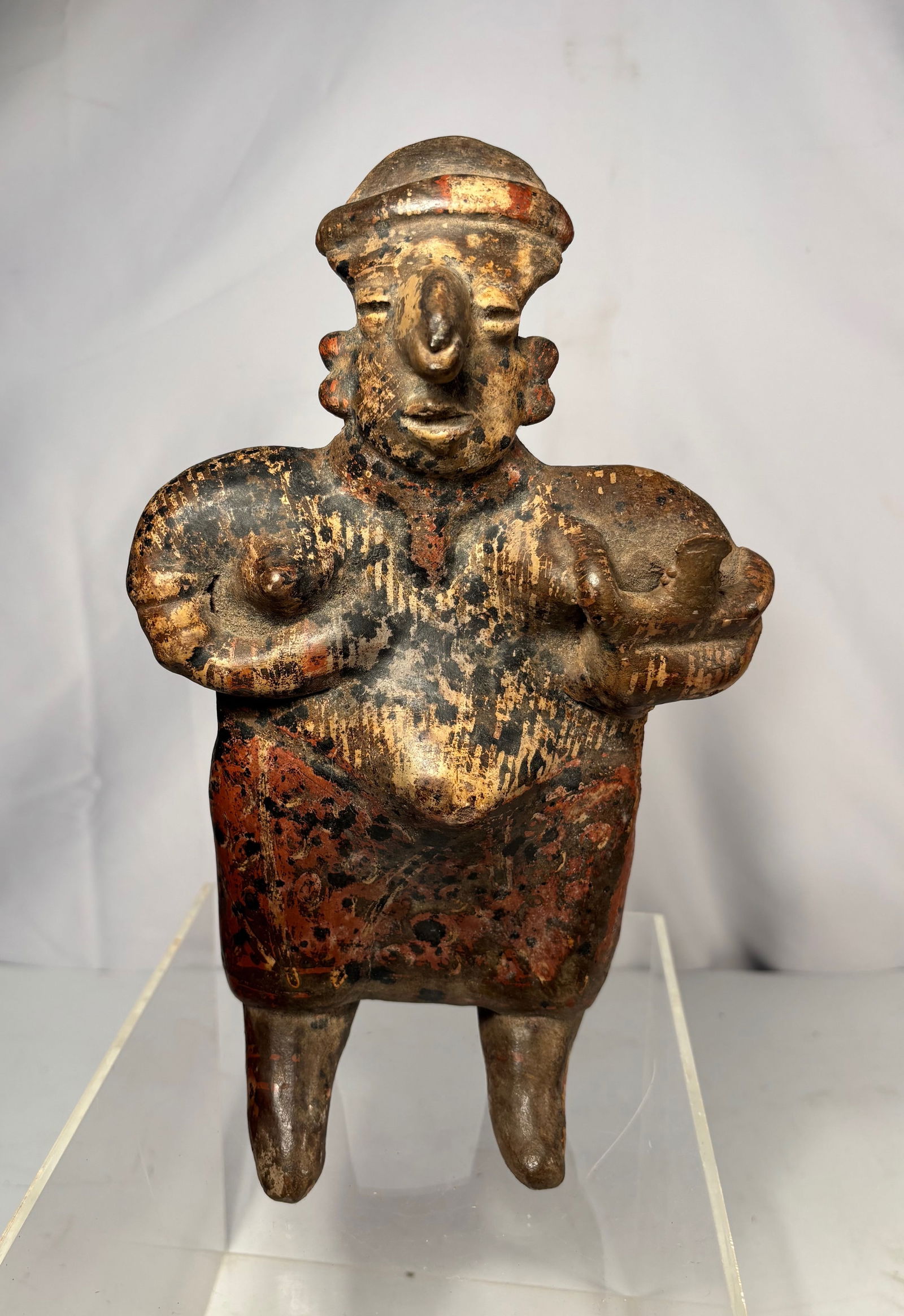 Pre-Columbian ceramic figure from West Mexico, likely from the Nayarit or Colima culture (1 of 11)