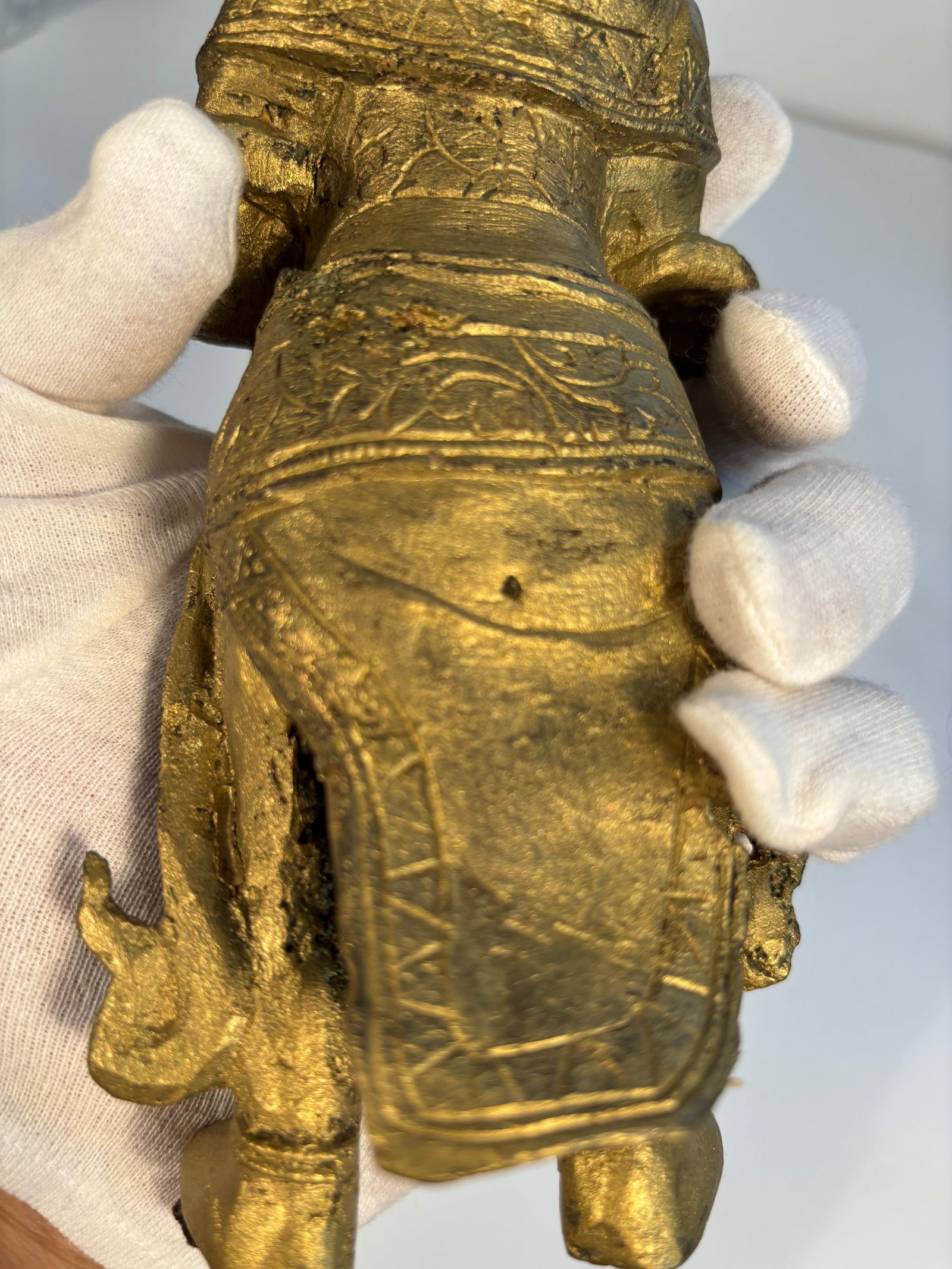 A Chinese gilt bronze standing figure statue - 5