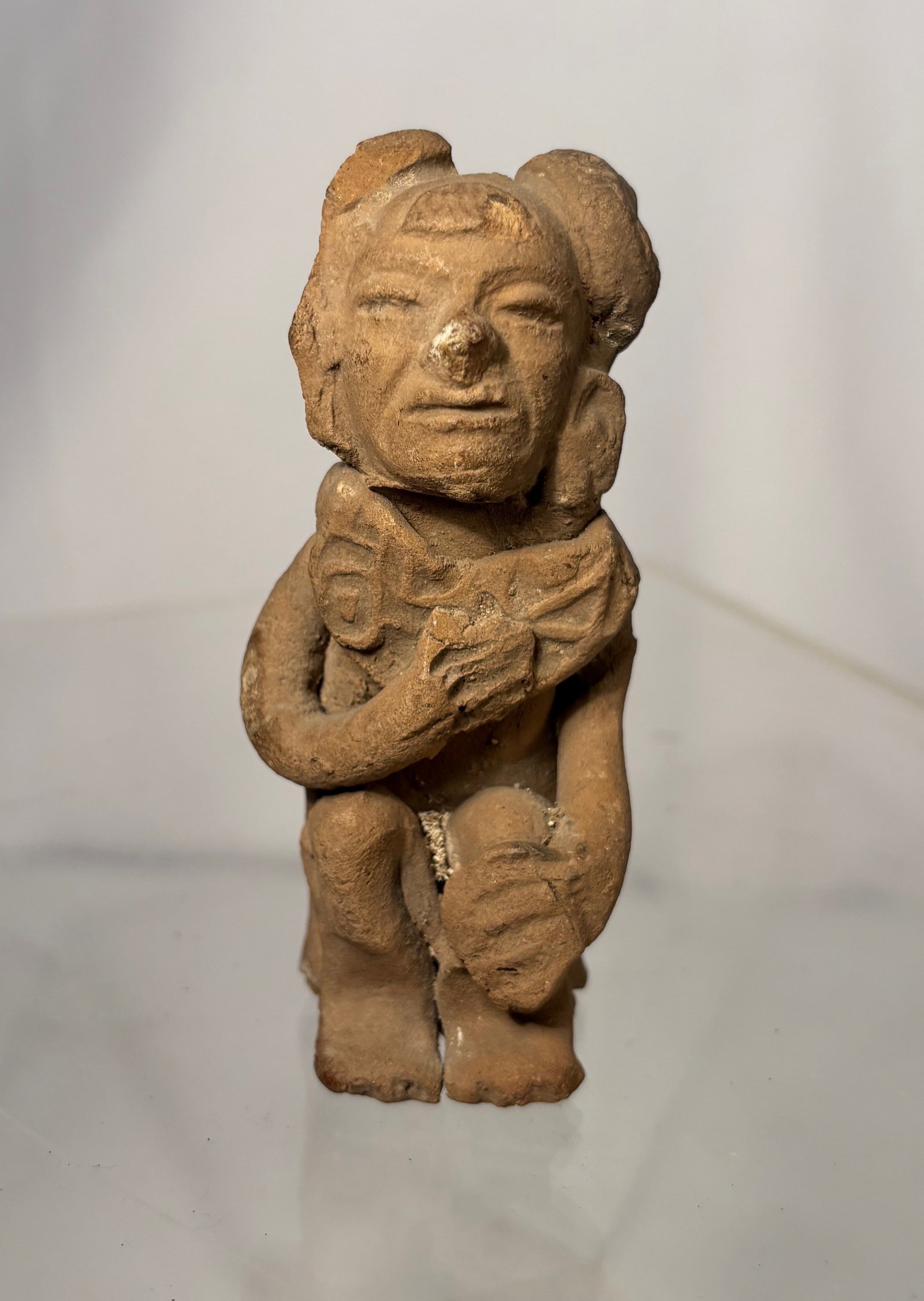 Pre-Columbian Terracotta Seated Figure, West Mexico (1 of 8)