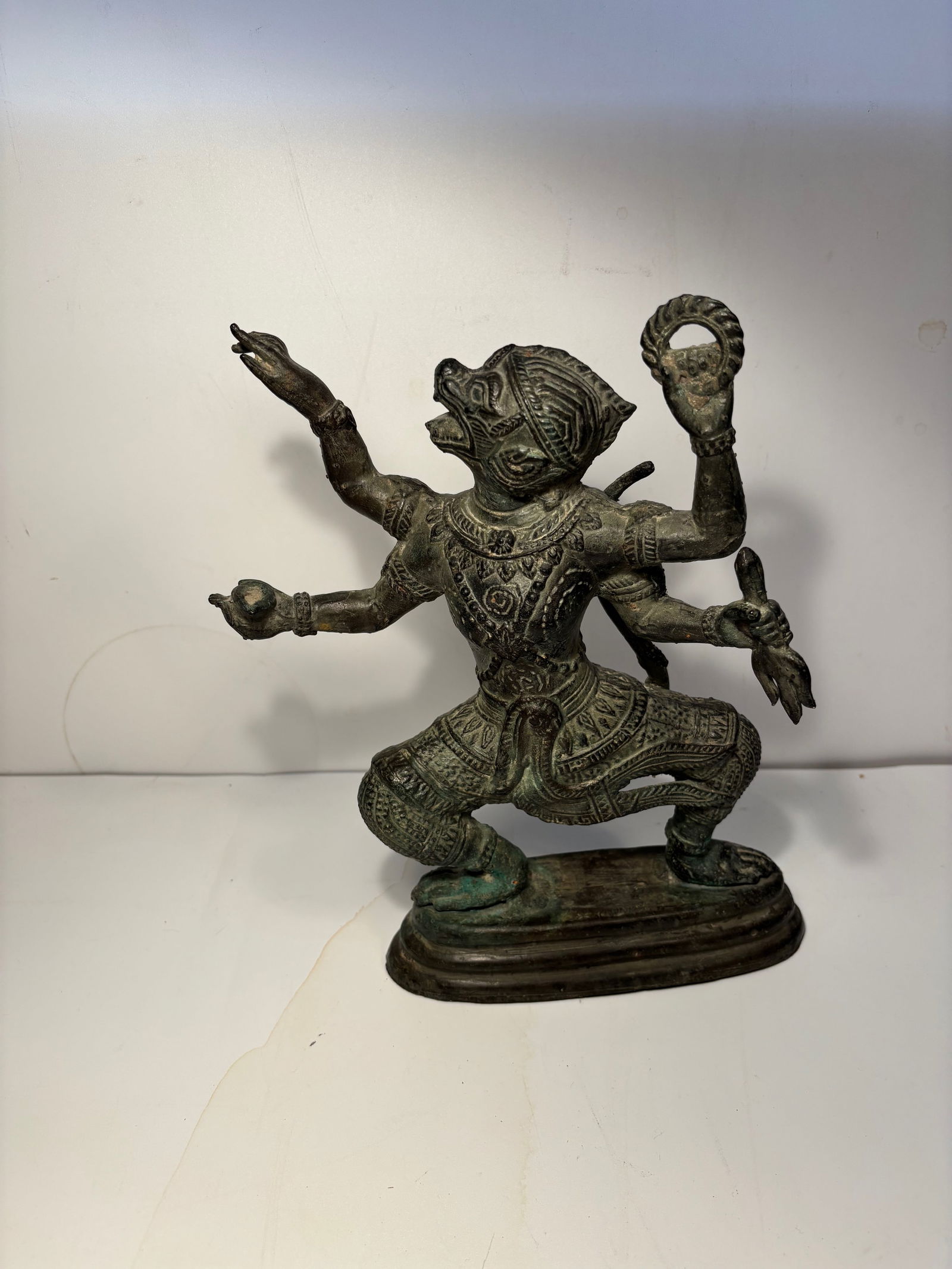 A Southeast Asian Bronze figure of Hanuman, (1 of 9)