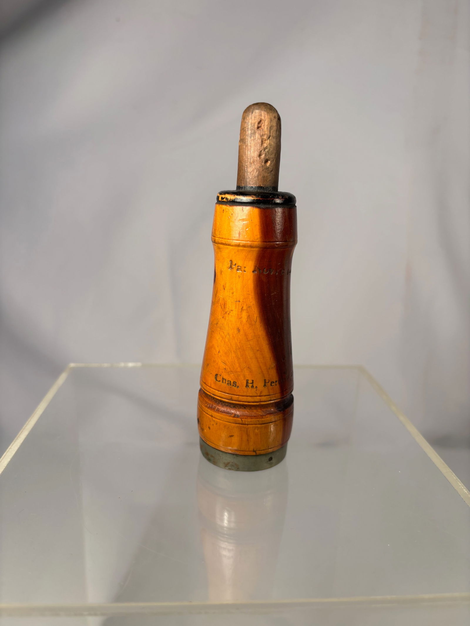 H. Perdew Wooden Crow Call, Illinois River Decoy Carver (1 of 12)