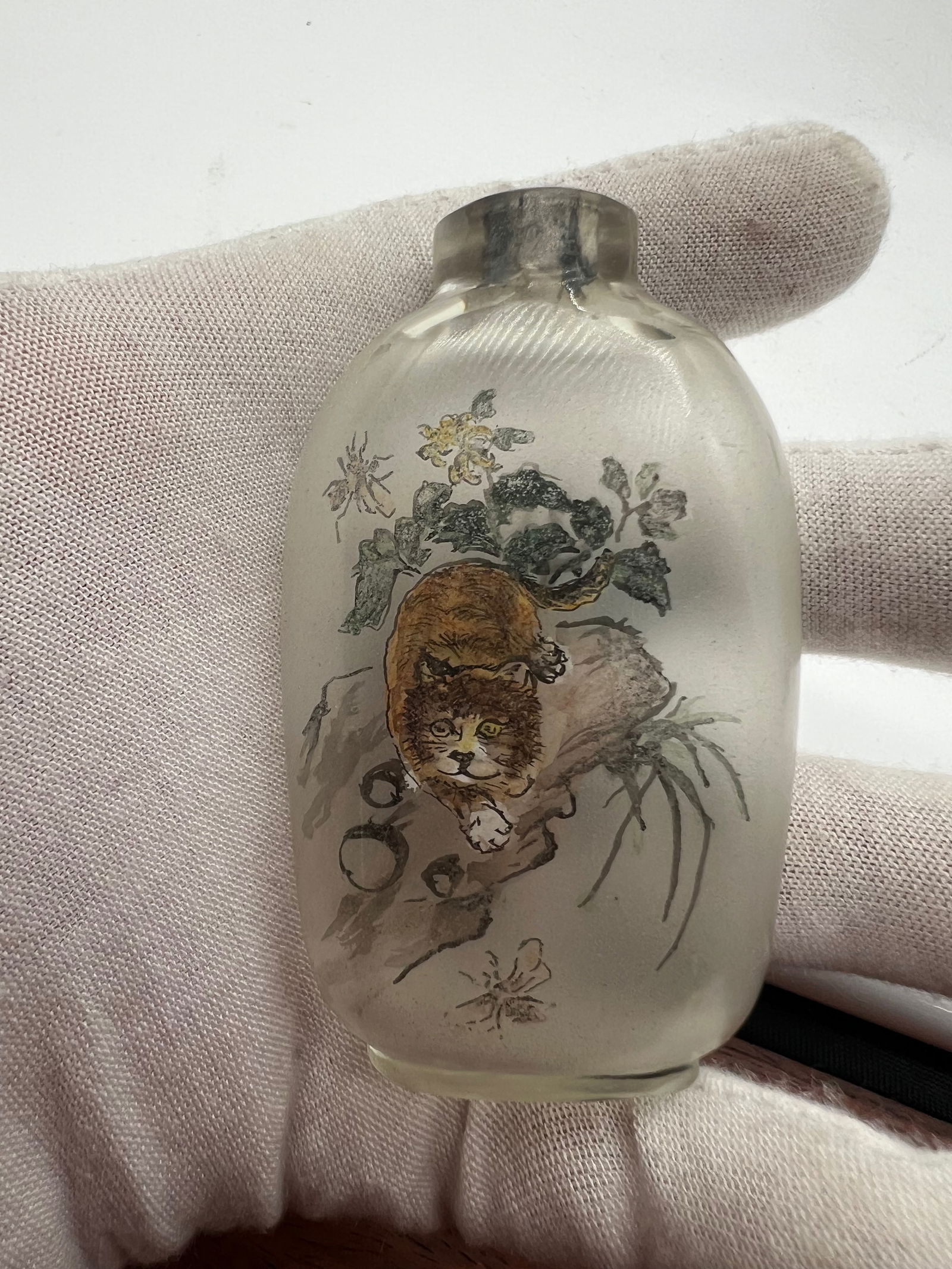 An Reverse painted glass snuff bottle - 6