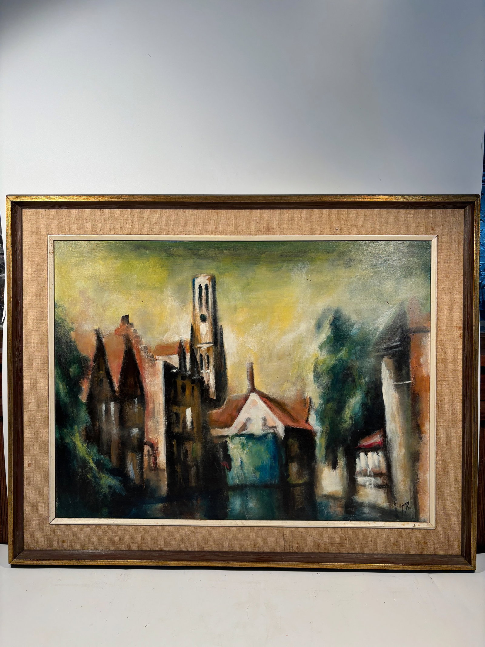 Helmut Summ (Wisconsin, 1908-1992) "Brugher" oil on canvas , signed and dated 1966: Oil on Canvas , signed on the right lower side and dated "66" .Dimensions?29 inches x 23 inches