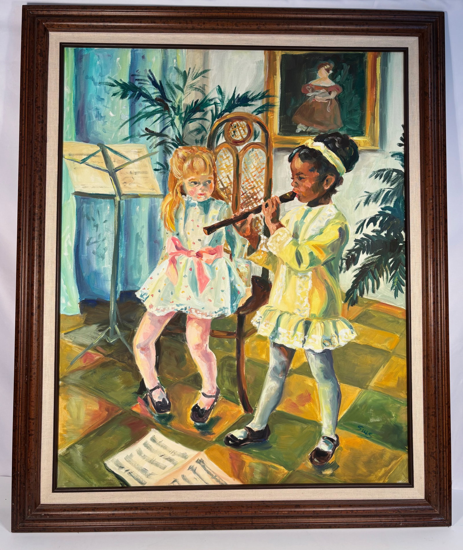 Betty Sills (20th Century, Illinois) – The Recital, Oil on Canvas (1 of 7)