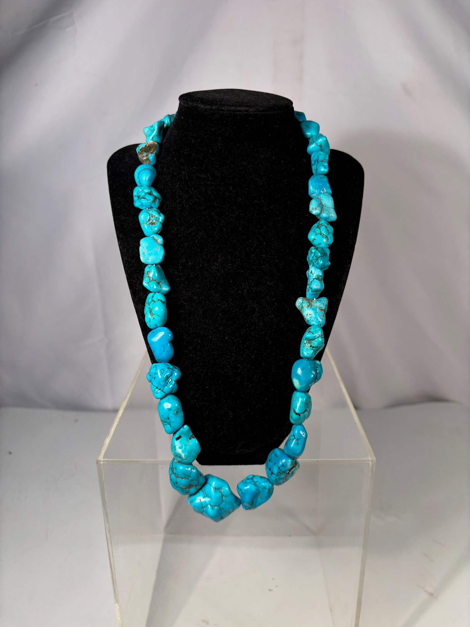A Turquoise Nugget Bead Necklace, (1 of 5)