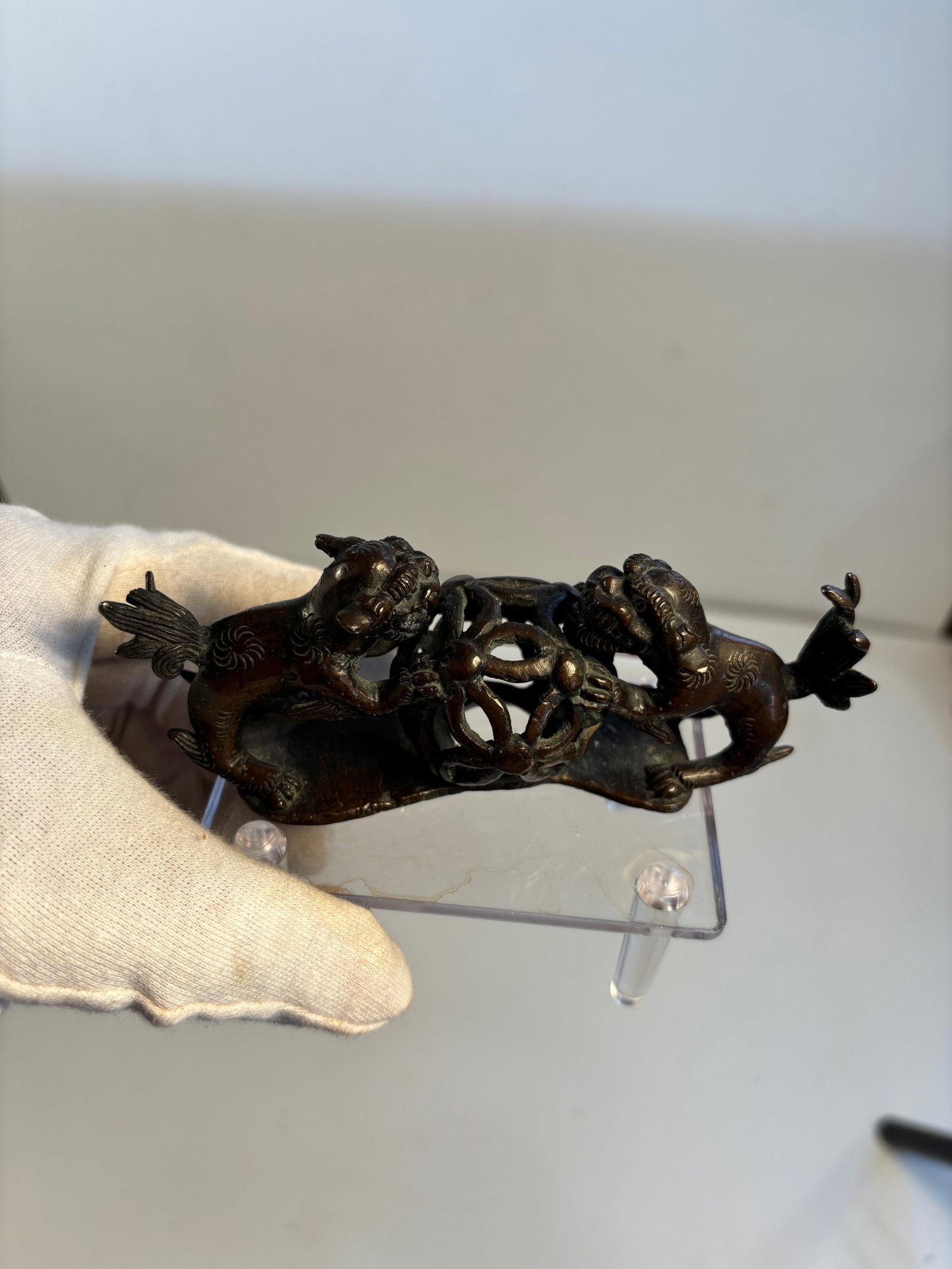 A Chinese bronze scholar's object (1 of 8)