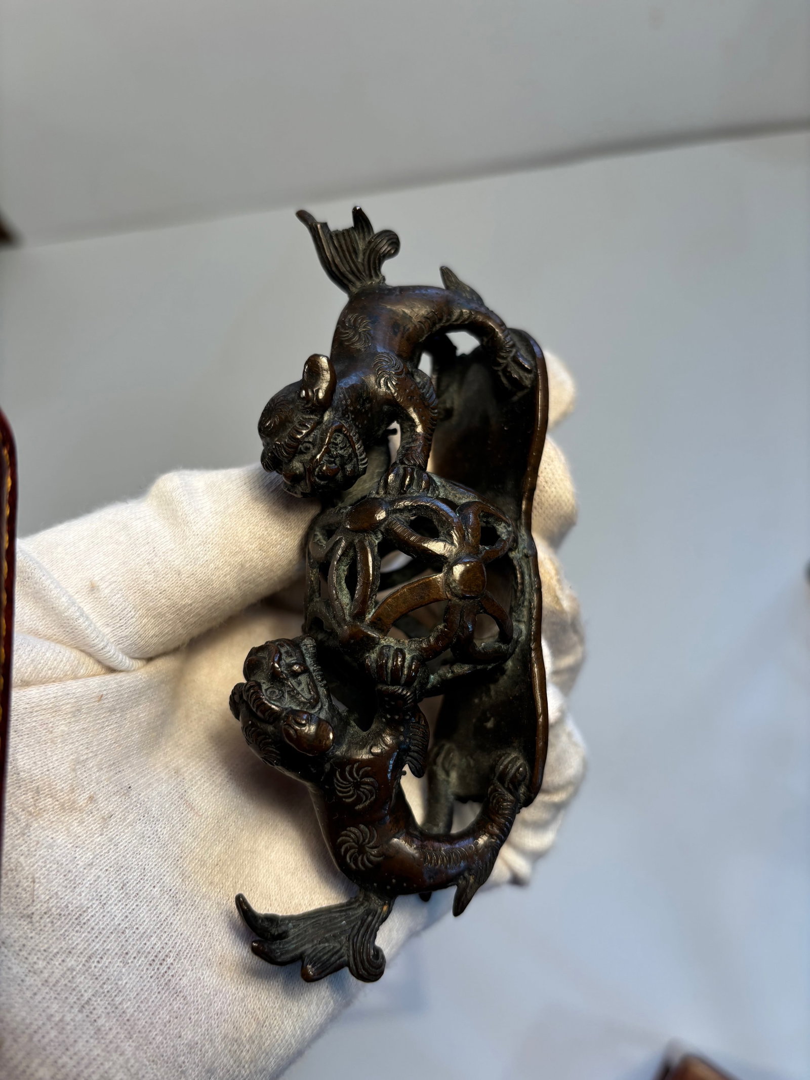 A Chinese bronze scholar's object - 3