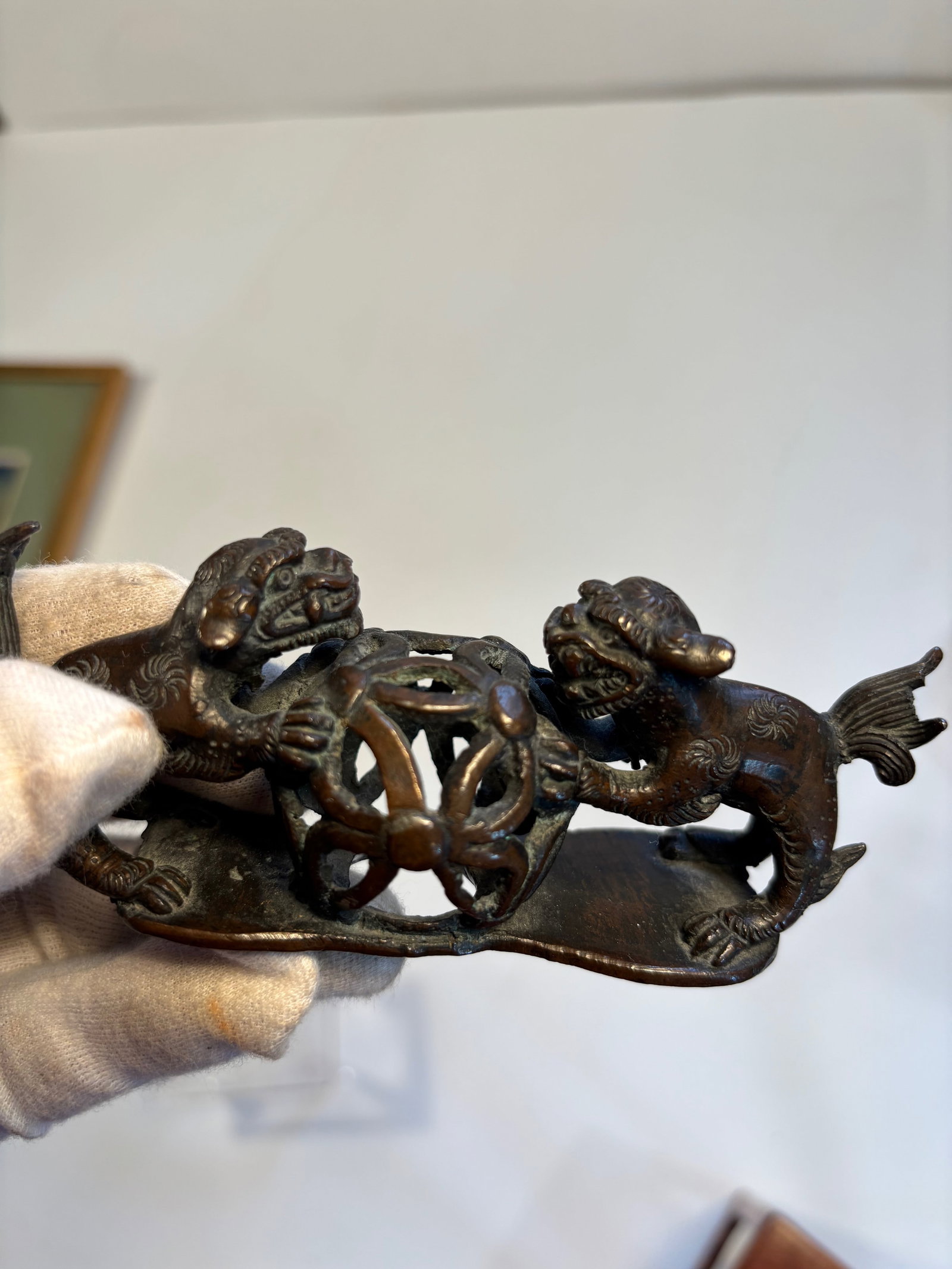 A Chinese bronze scholar's object - 6