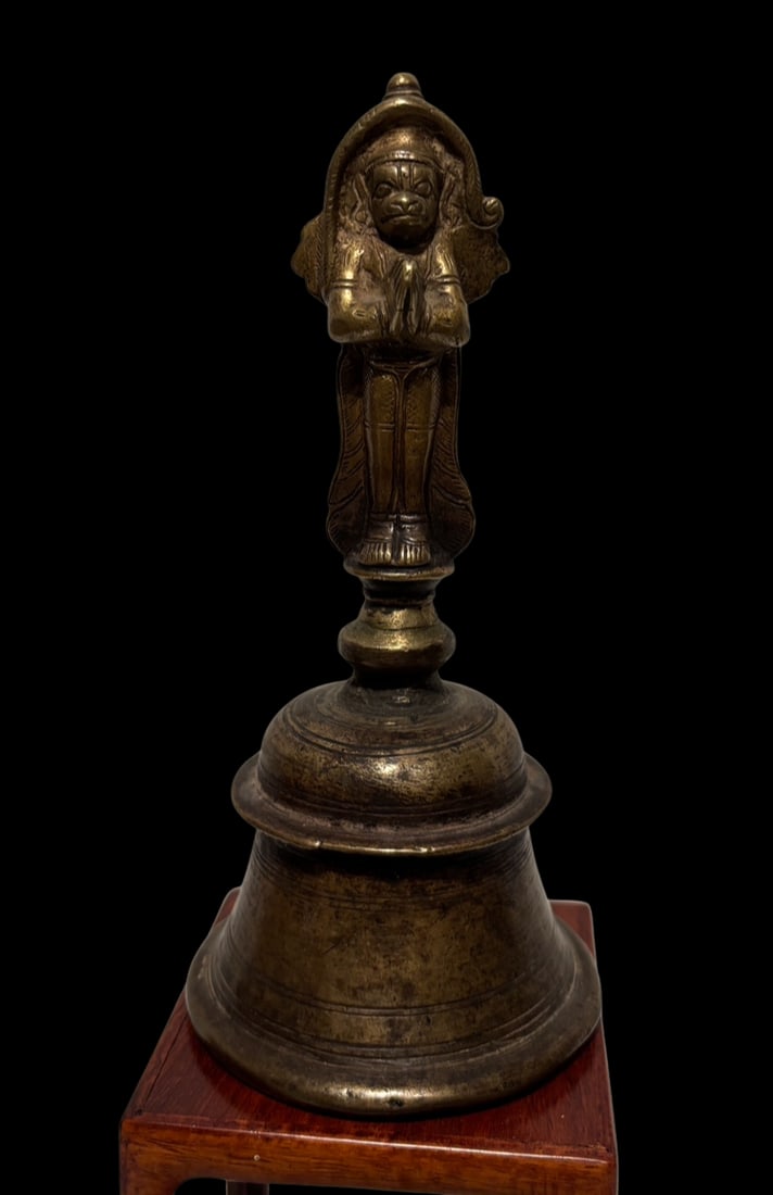 A Vintage Bronze Ritual Bell, Indian / Himalayan Style Figural Handle (1 of 11)