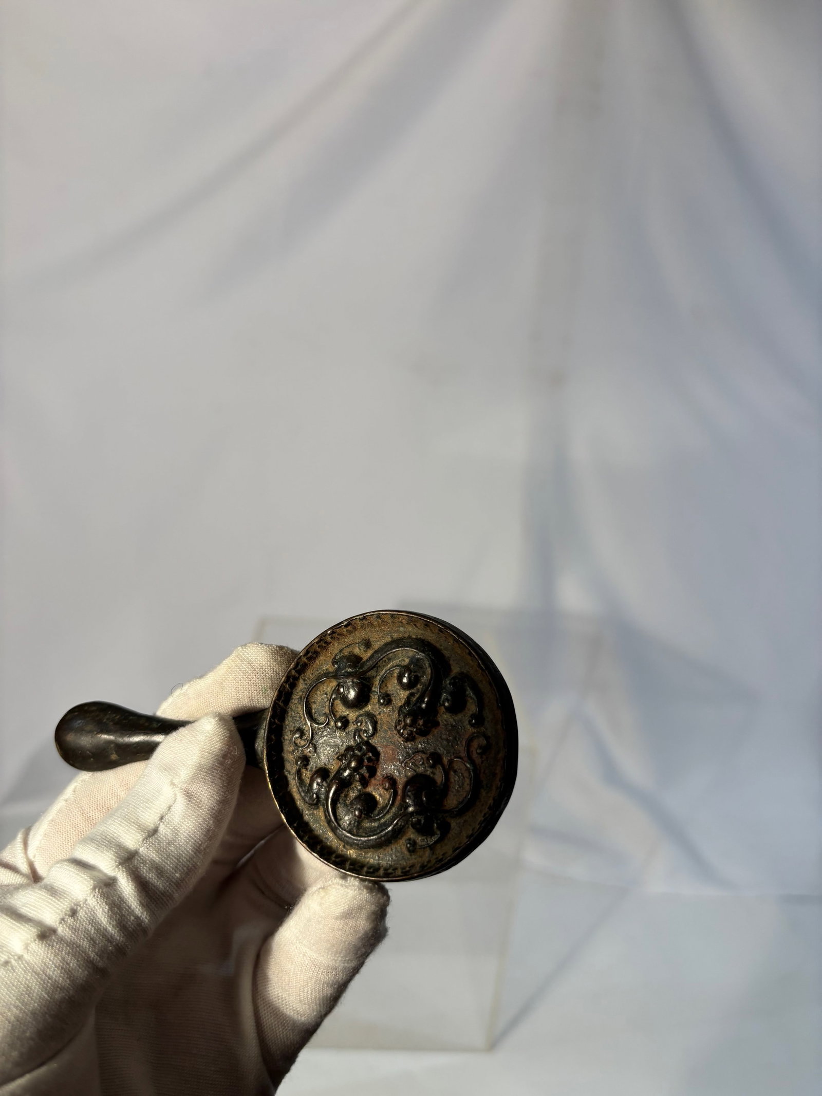 Archaistic Chinese Bronze Mirror - 8