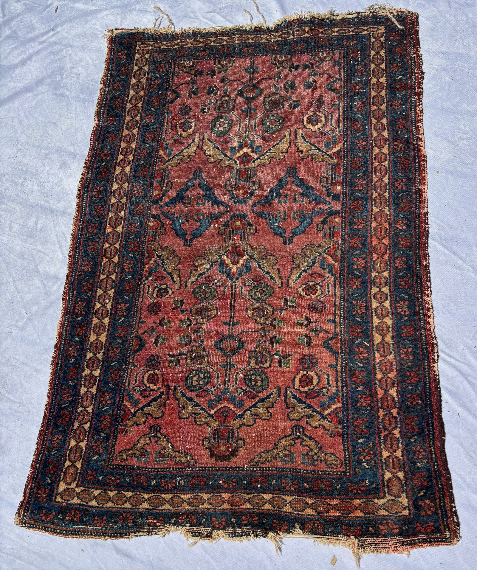 Antique Persian Hamadan / Kurdish Hand-Knotted Wool Rug 44 x 30 in. (1 of 5)