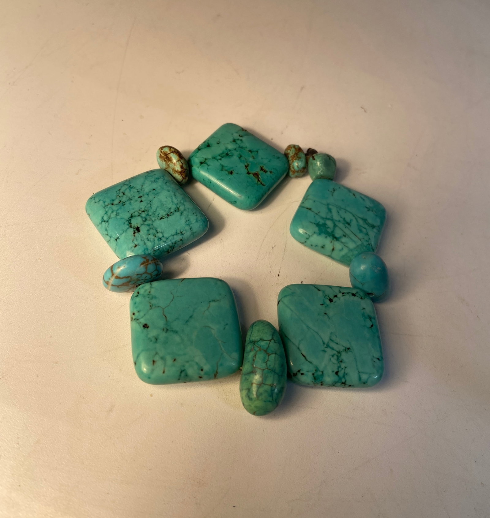 Turquoise Style Stone Stretch Bracelet (1 of 4)