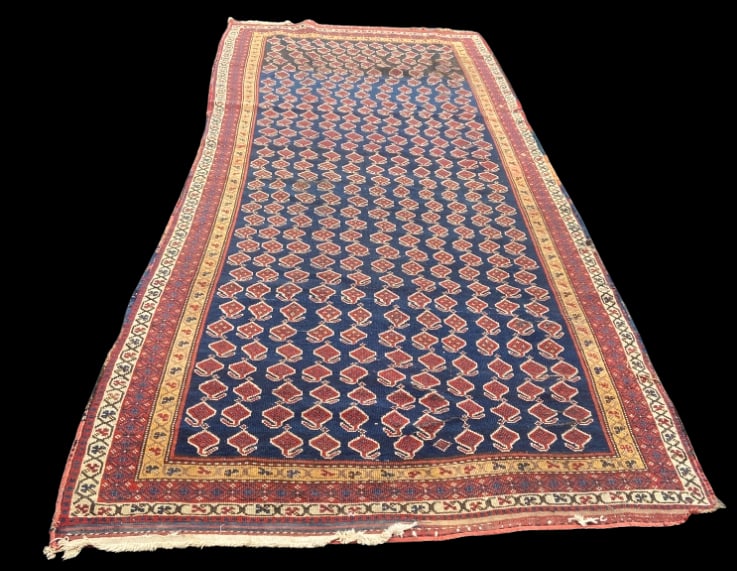 Antique Hand Knotted Afghan Baluch Runner Rug (1 of 11)