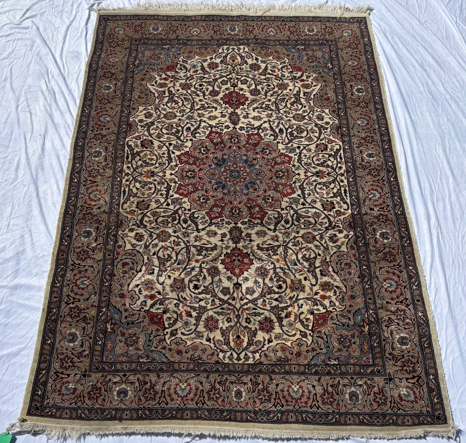 Hand Knotted Persian Style Silk Rug 86 x 55 inches (1 of 10)