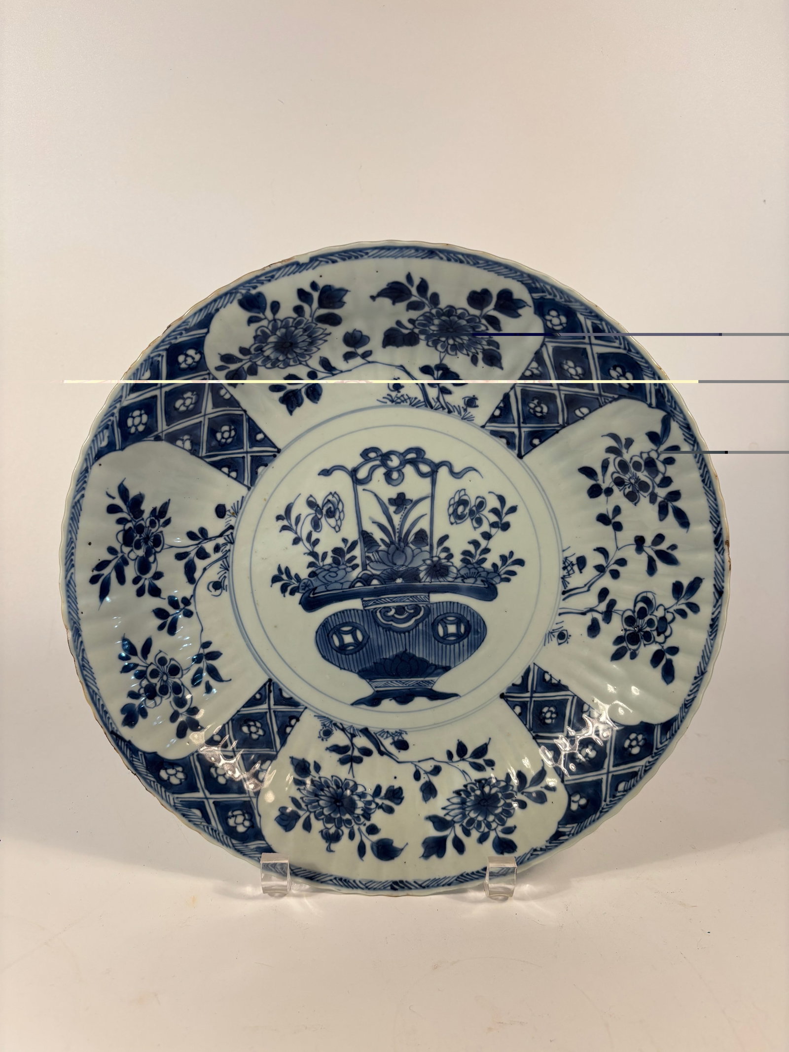 A Large Chinese blue and white porcelain plate (1 of 13)