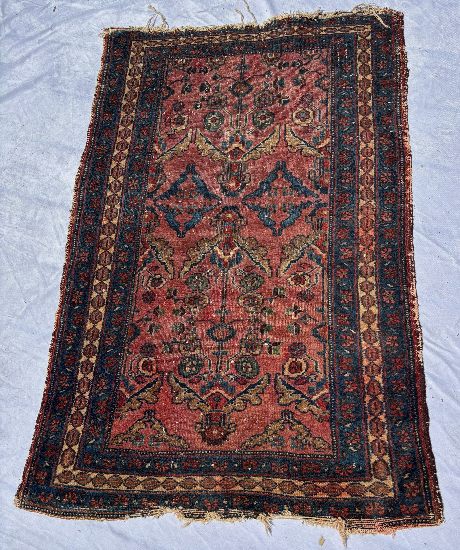 Antique Persian Hamadan / Kurdish Hand-Knotted Wool Rug 44 x 30 in. (1 of 5)