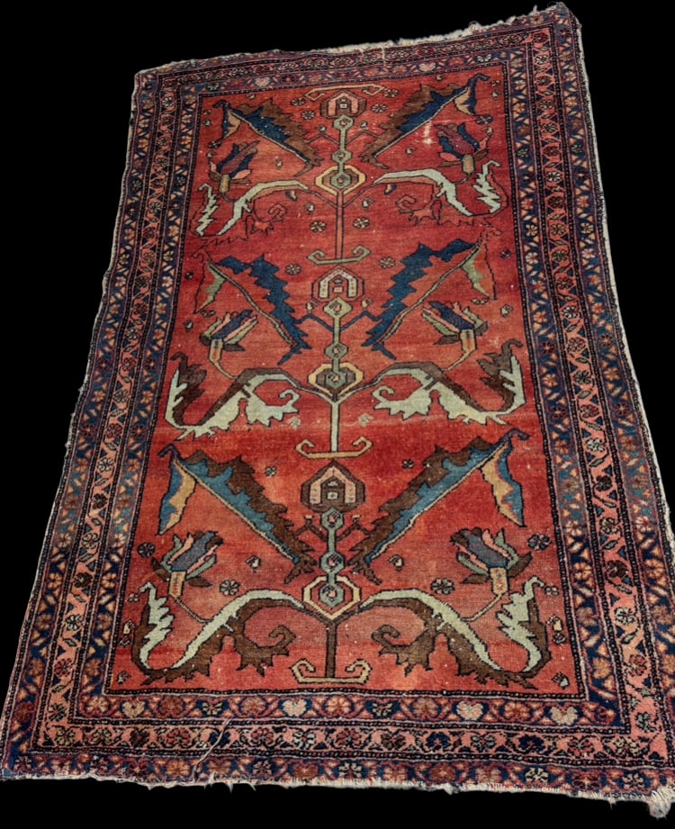 Caucasian Style Hand Knotted Wool Rug 58 x 49 in. (1 of 6)
