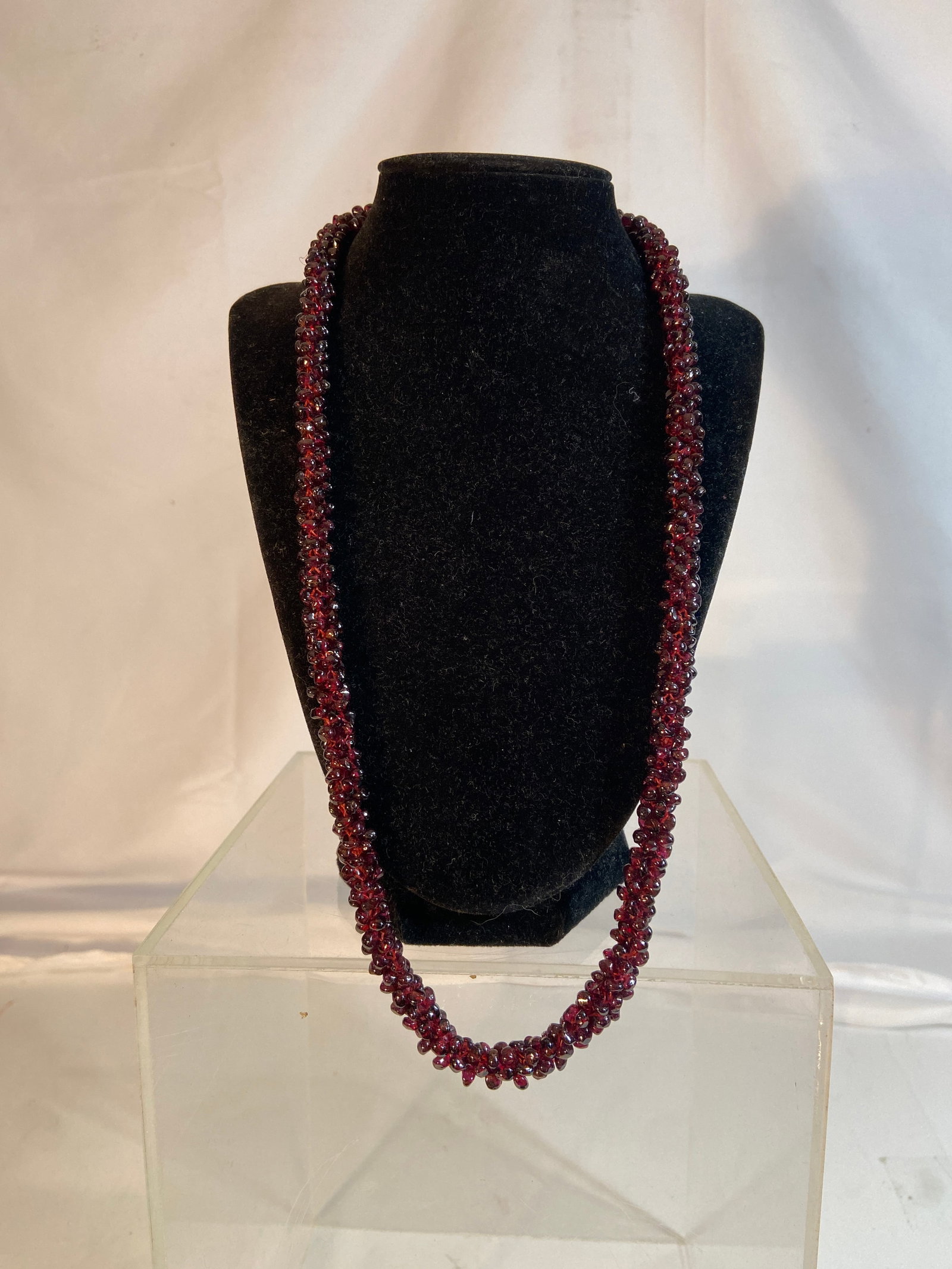 Vintage Multi-Strand Garnet Bead Necklace (1 of 3)