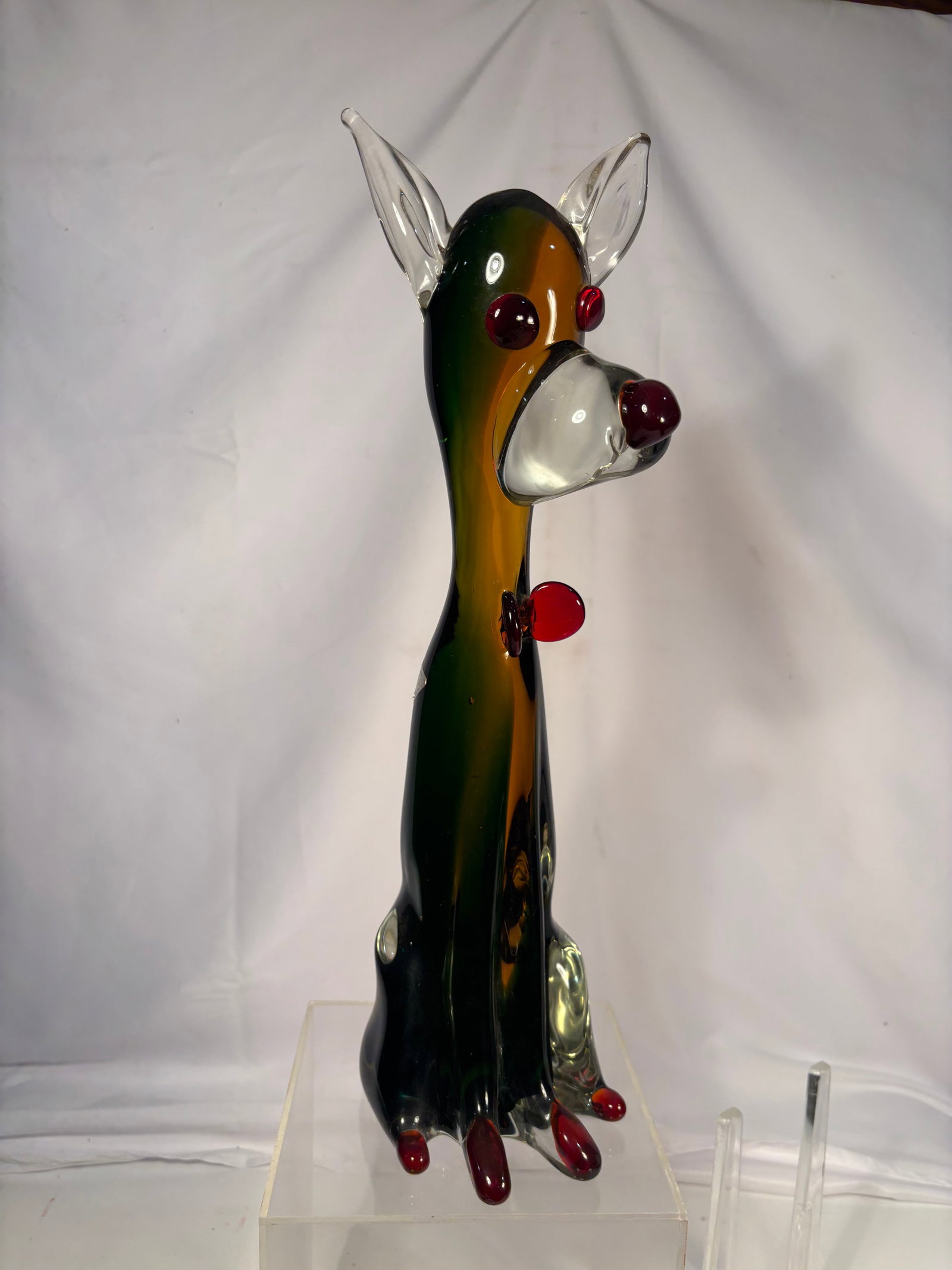 Large Murano Italy Art Glass Dog Figure 17 inches (1 of 13)